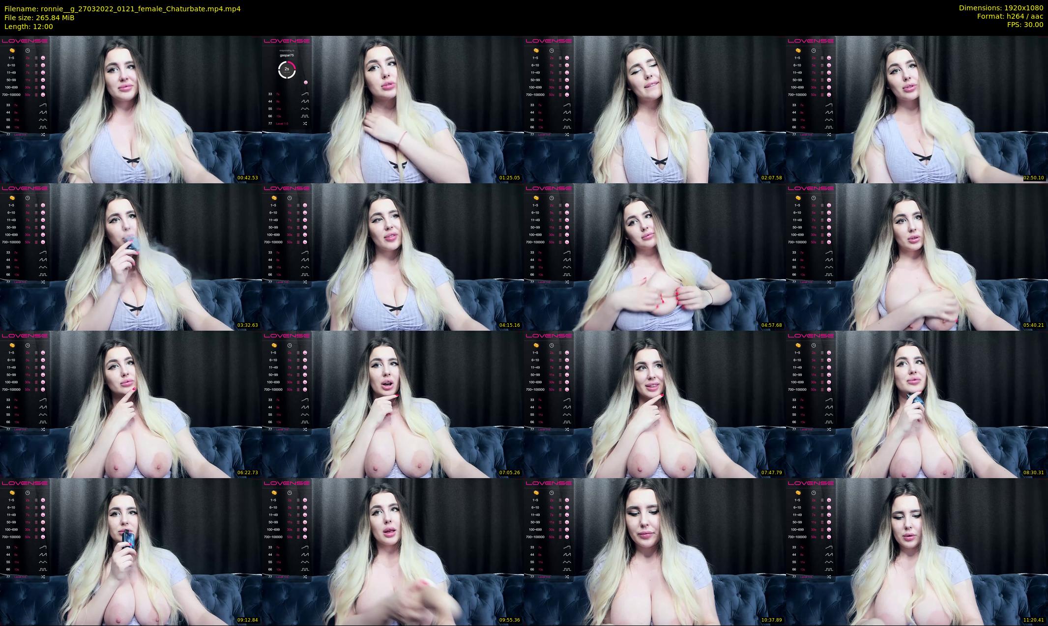 ronnie__g — 12 minute Chaturbate female cam show recording, 1080p, Mar 27, 2022