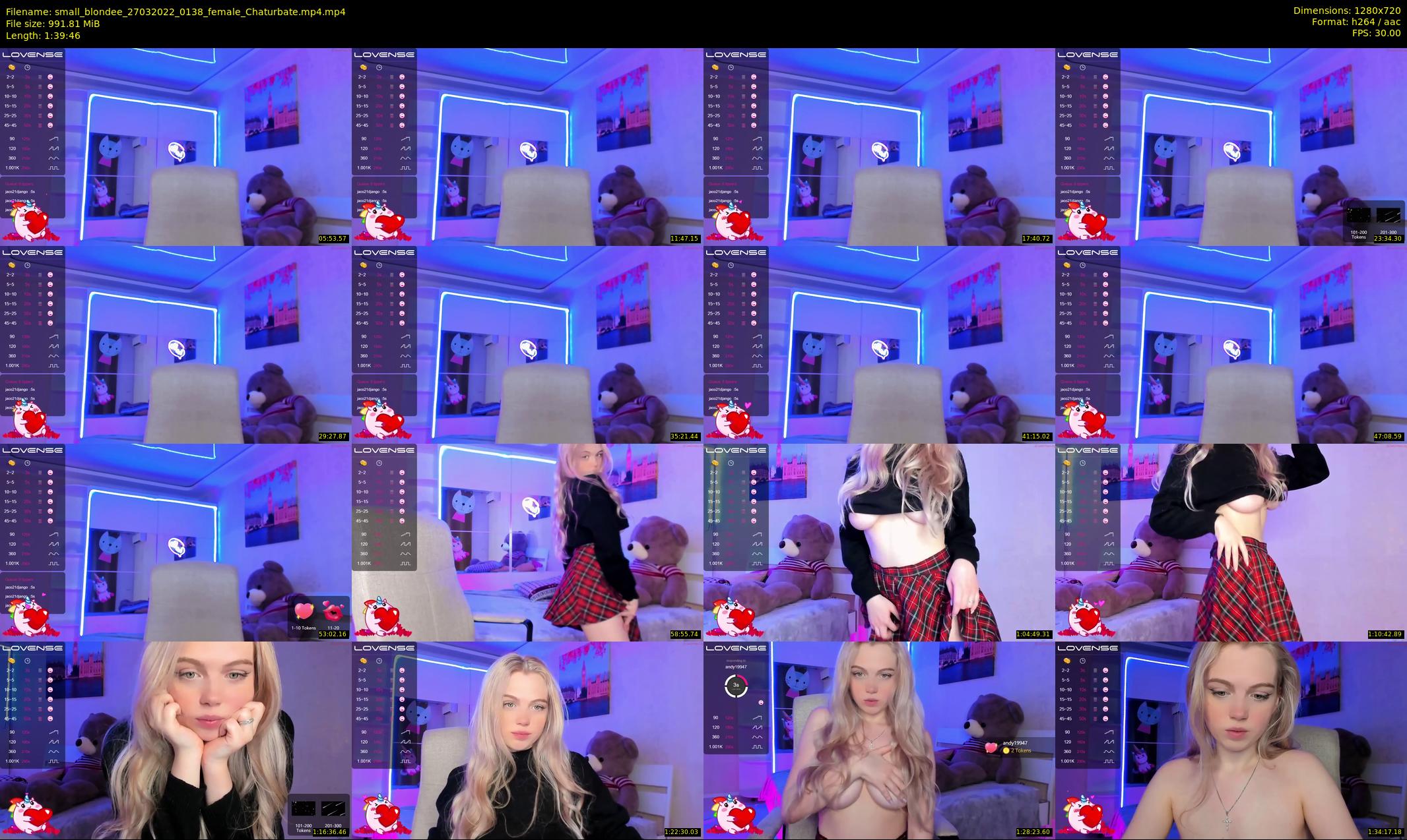 small_blondee — 100 minute Chaturbate female cam show recording, 720p, Mar 27, 2022