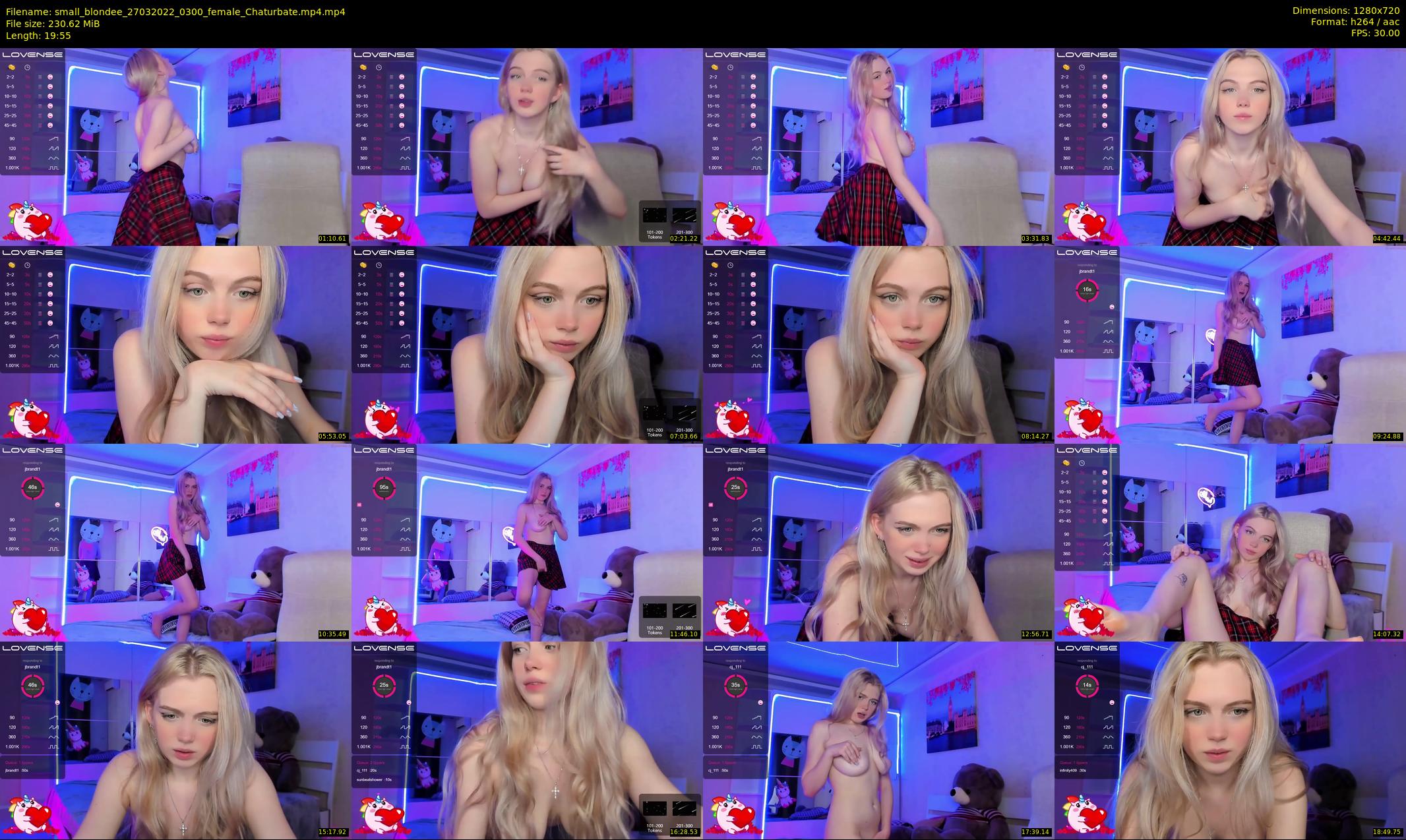 small_blondee — 20 minute Chaturbate female cam show recording, 720p, Mar 27, 2022