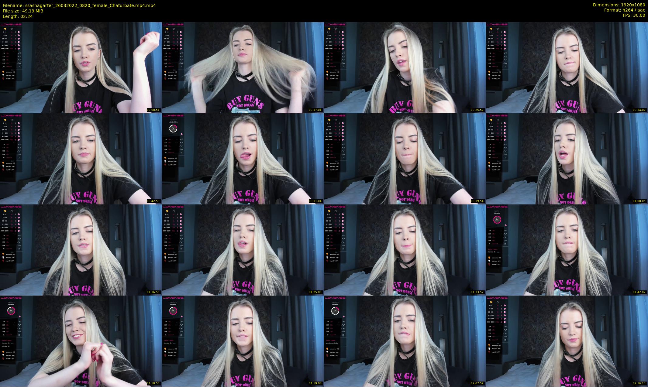 ssashagarter — 3 minute Chaturbate female cam show recording, 1080p, Mar 26, 2022