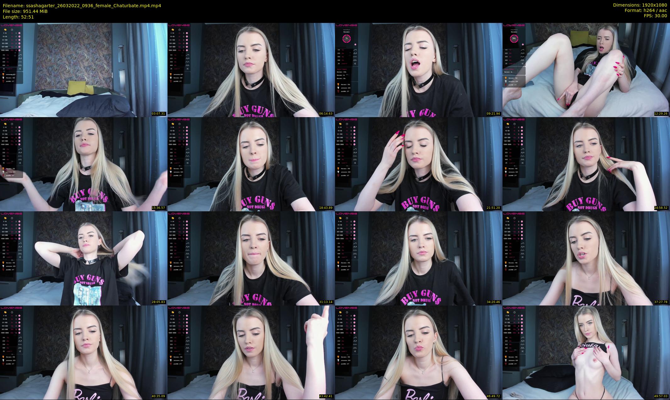 ssashagarter — 53 minute Chaturbate female cam show recording, 1080p, Mar 26, 2022