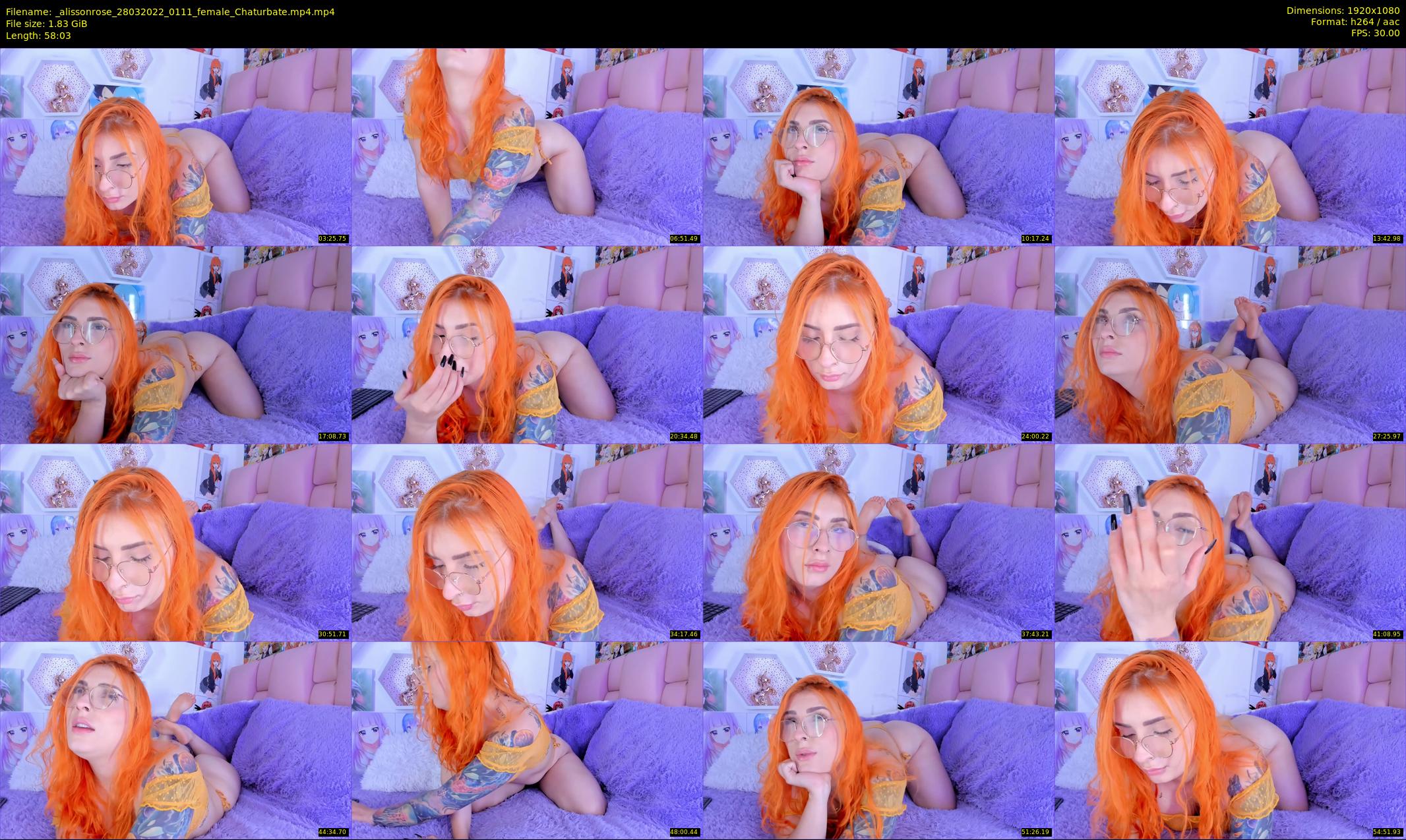 _alissonrose — 59 minute Chaturbate female cam show recording, 1080p, Mar 28, 2022