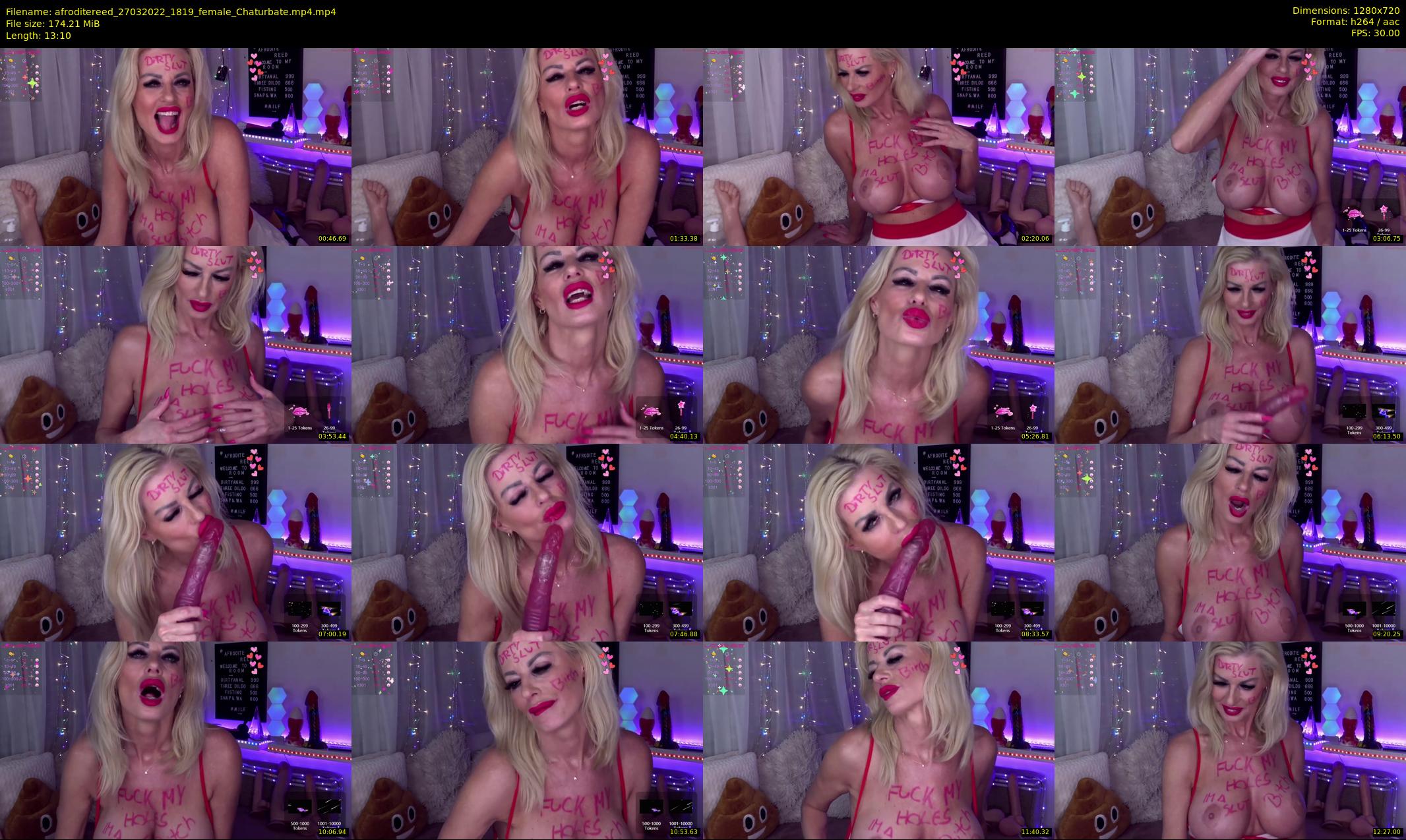 afroditereed — 14 minute Chaturbate female cam show recording, 720p, Mar 27, 2022