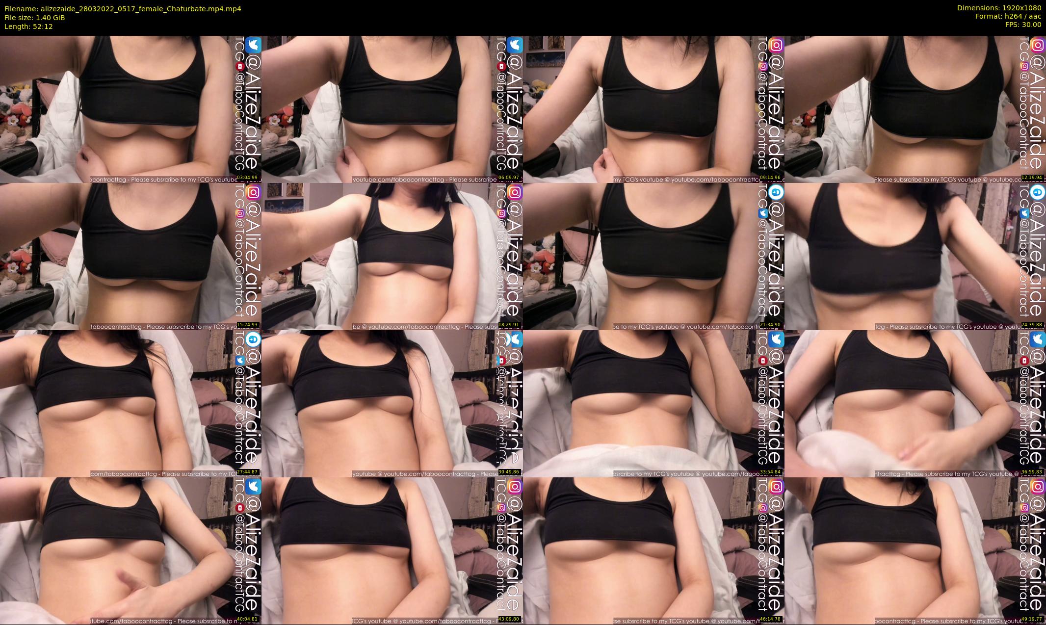 alizezaide — 53 minute Chaturbate female cam show recording, 1080p, Mar 28, 2022