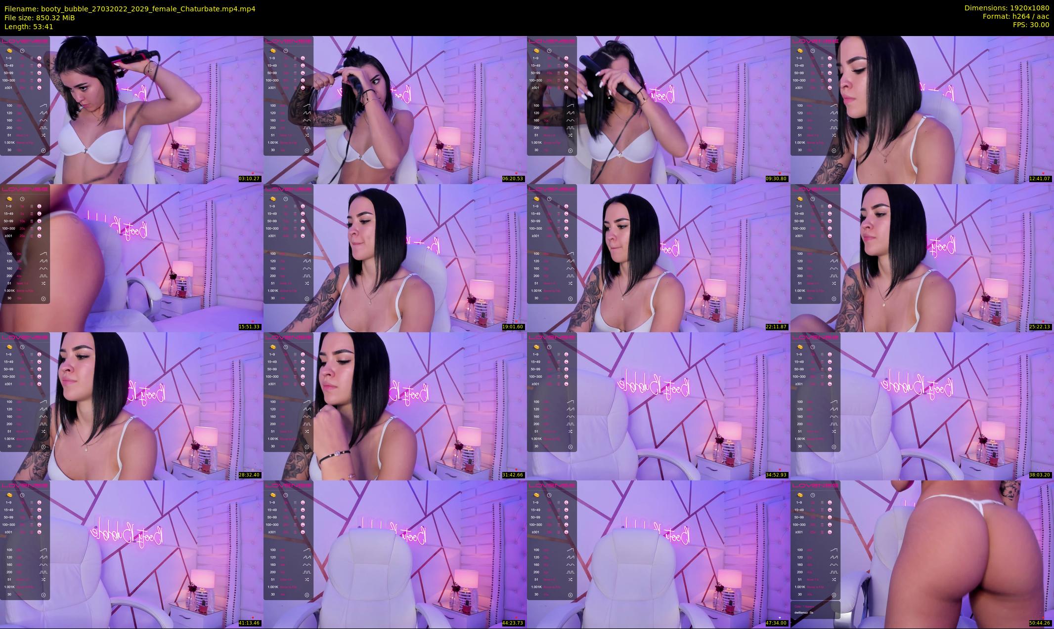 booty_bubble — 54 minute Chaturbate female cam show recording, 1080p, Mar 27, 2022