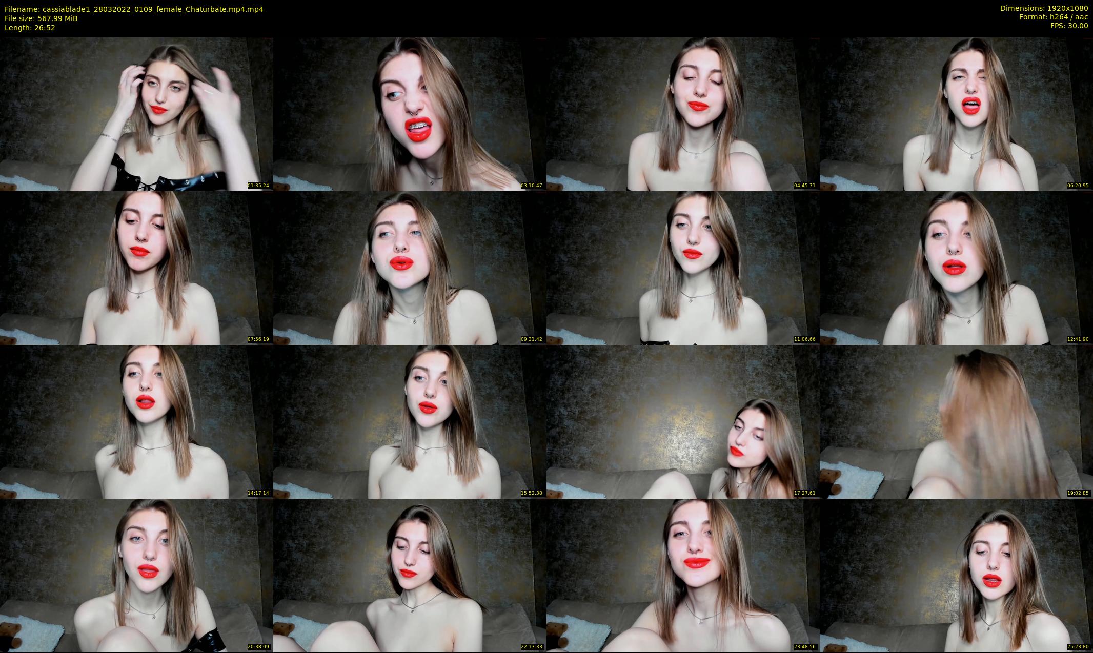 cassiablade1 — 27 minute Chaturbate female cam show recording, 1080p, Mar 28, 2022