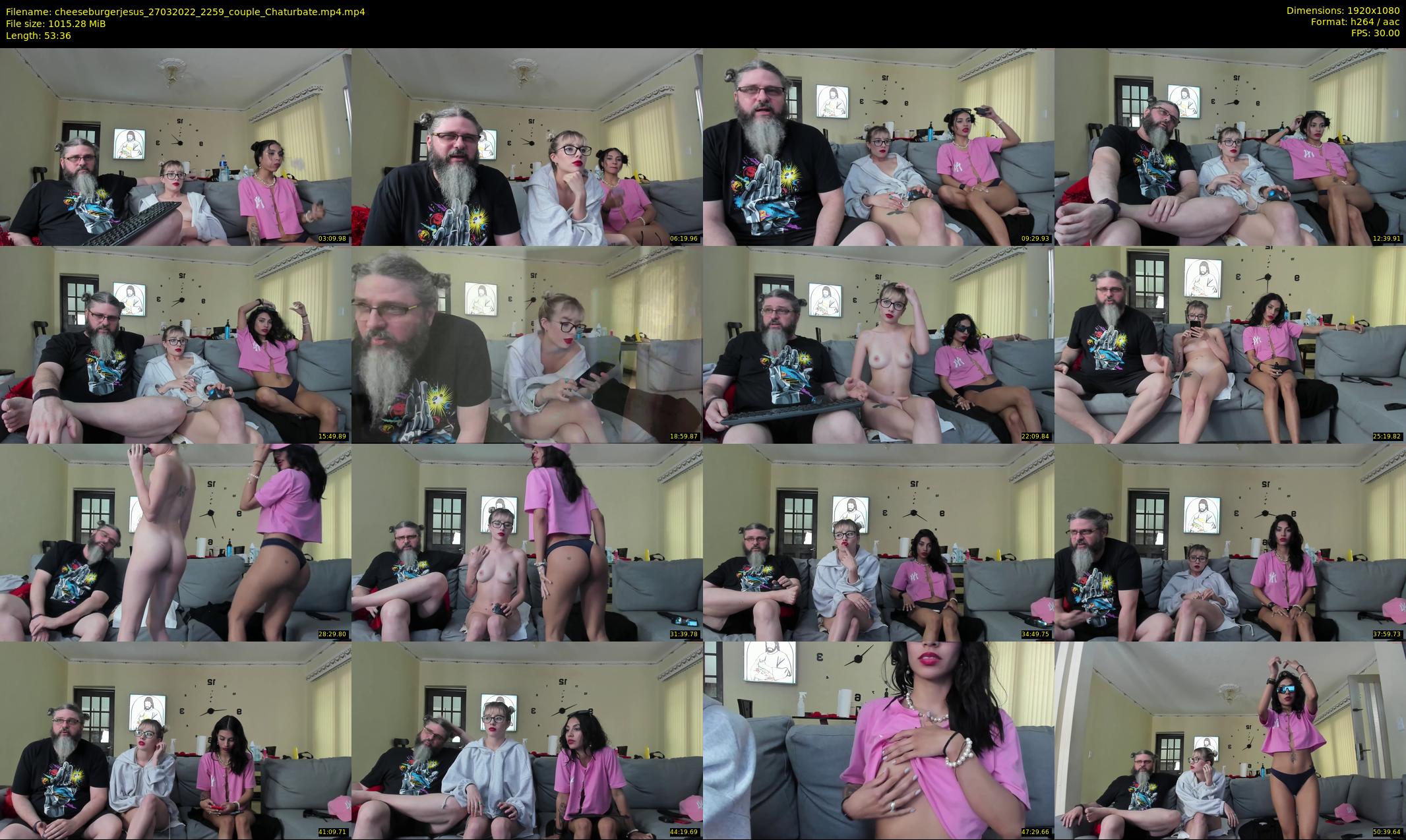 cheeseburgerjesus — 54 minute Chaturbate couple cam show recording, 1080p, Mar 27, 2022