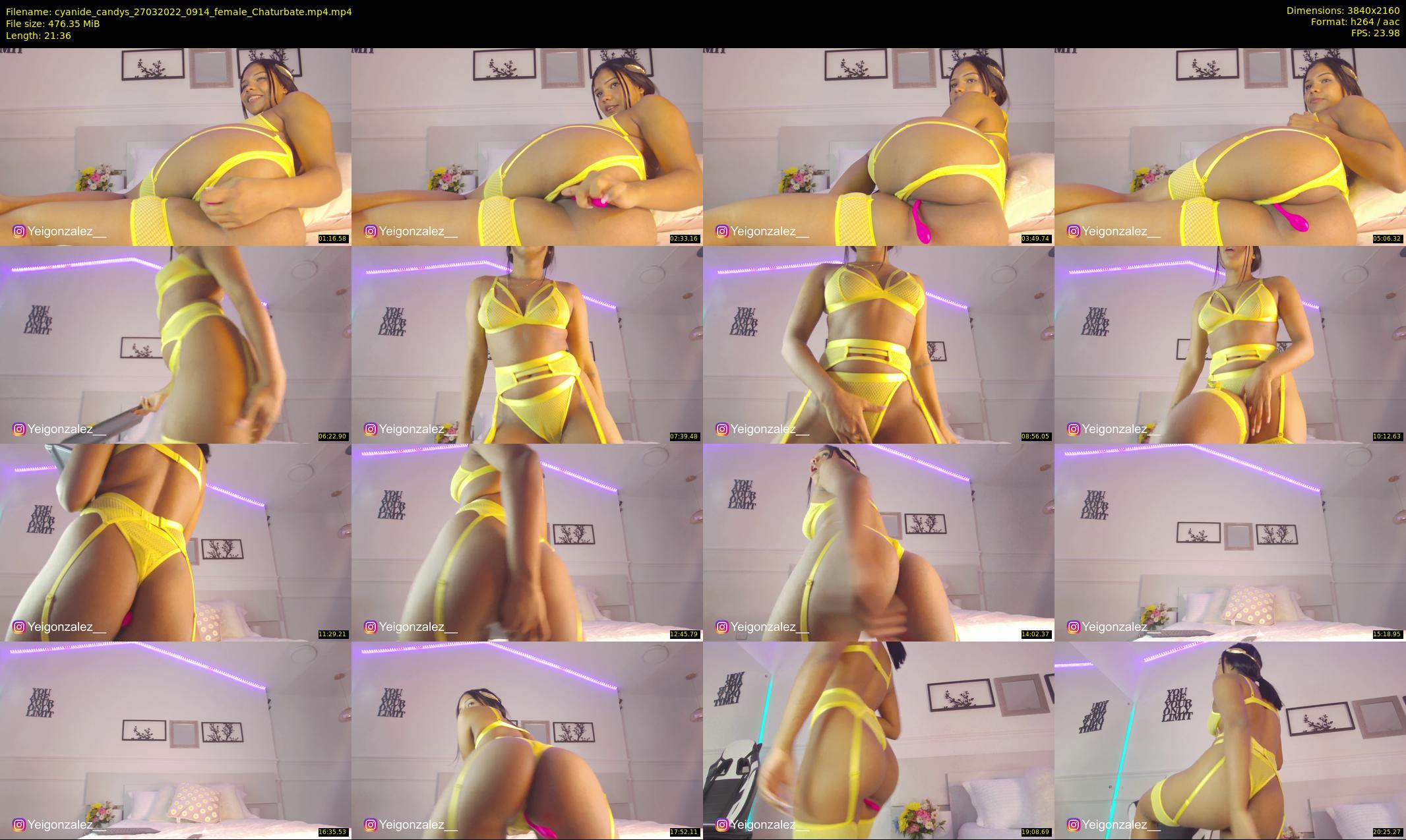 cyanide_candys — 22 minute Chaturbate female cam show recording, 4K, Mar 27, 2022