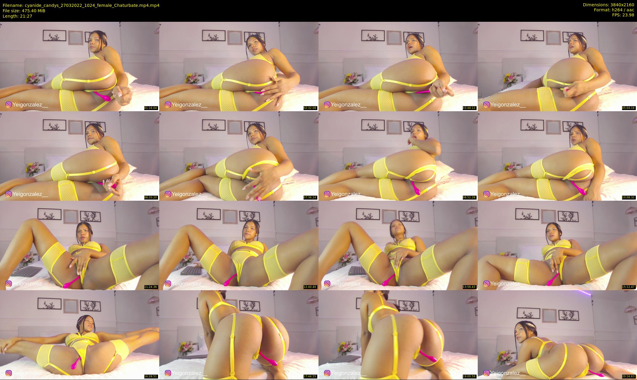 cyanide_candys — 22 minute Chaturbate female cam show recording, 4K, Mar 27, 2022