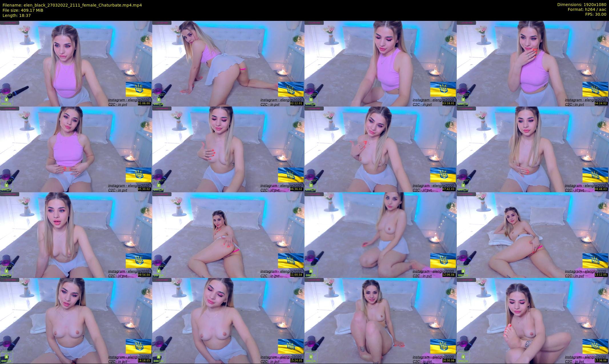 elen_black — 19 minute Chaturbate female cam show recording, 1080p, Mar 27, 2022