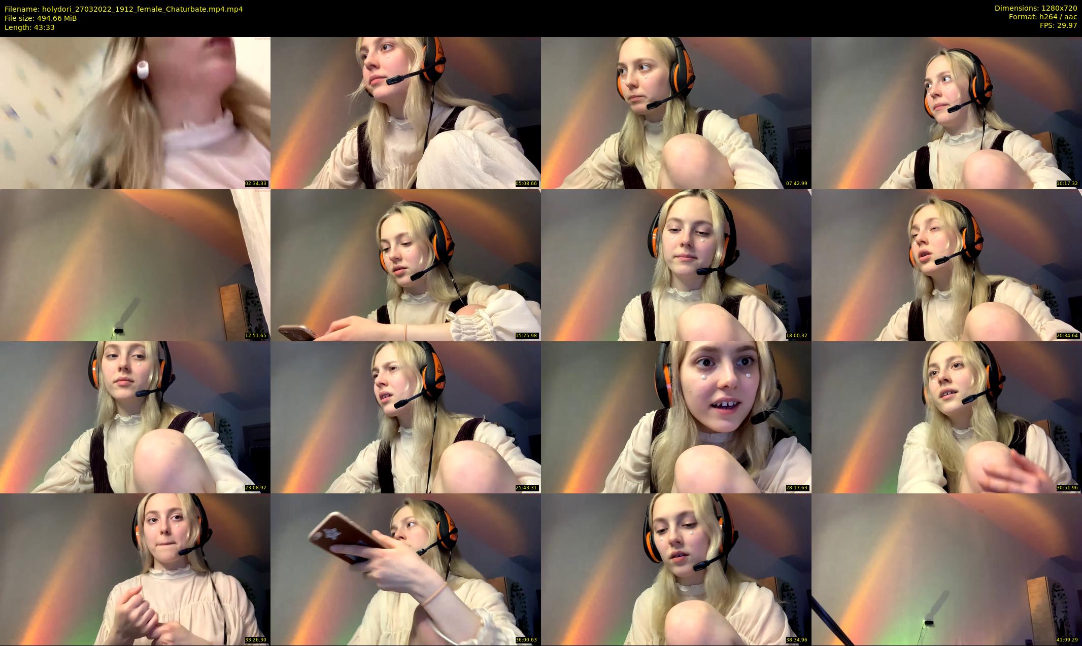 holydori — 44 minute Chaturbate female cam show recording, 720p, Mar 27, 2022
