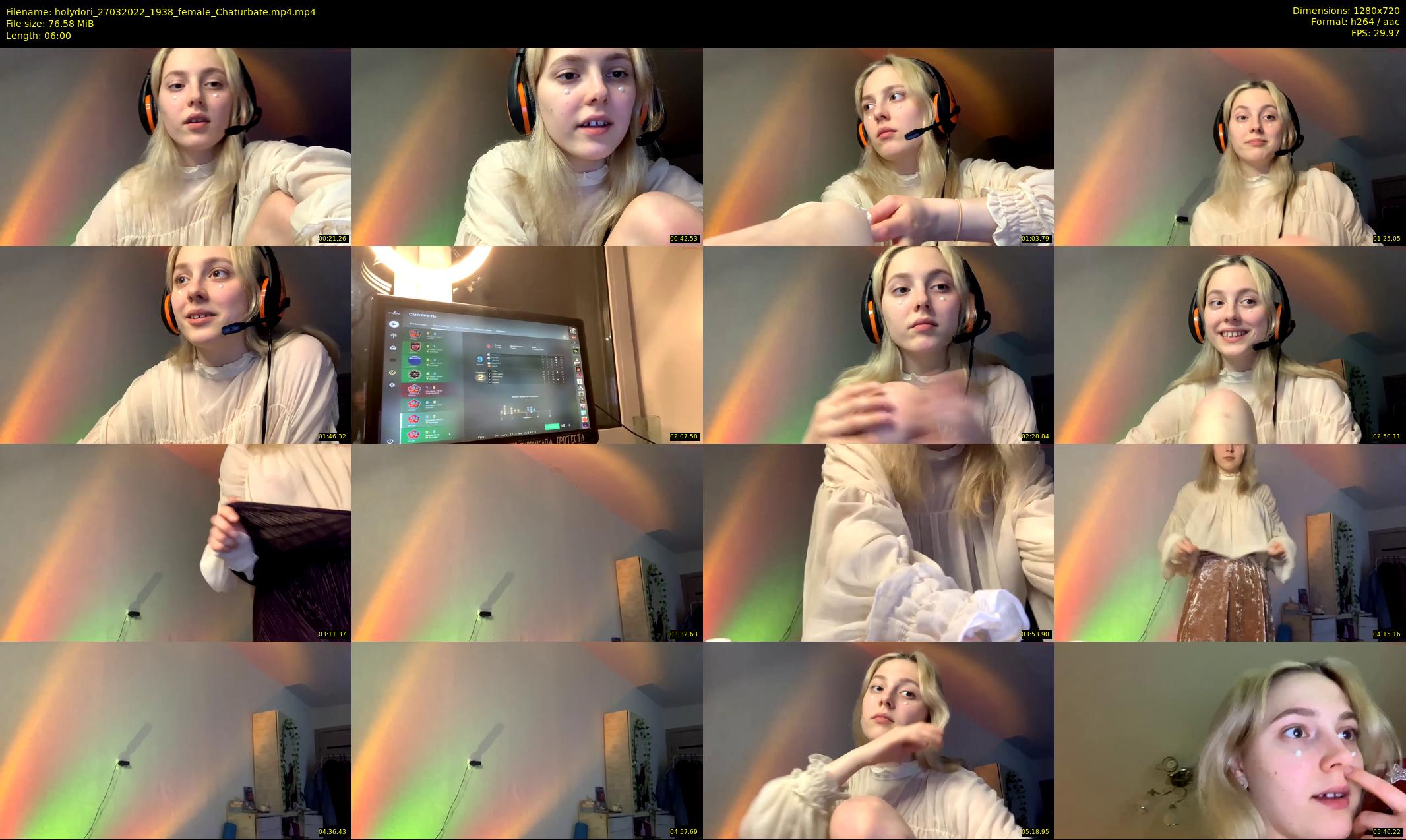 holydori — 6 minute Chaturbate female cam show recording, 720p, Mar 27, 2022