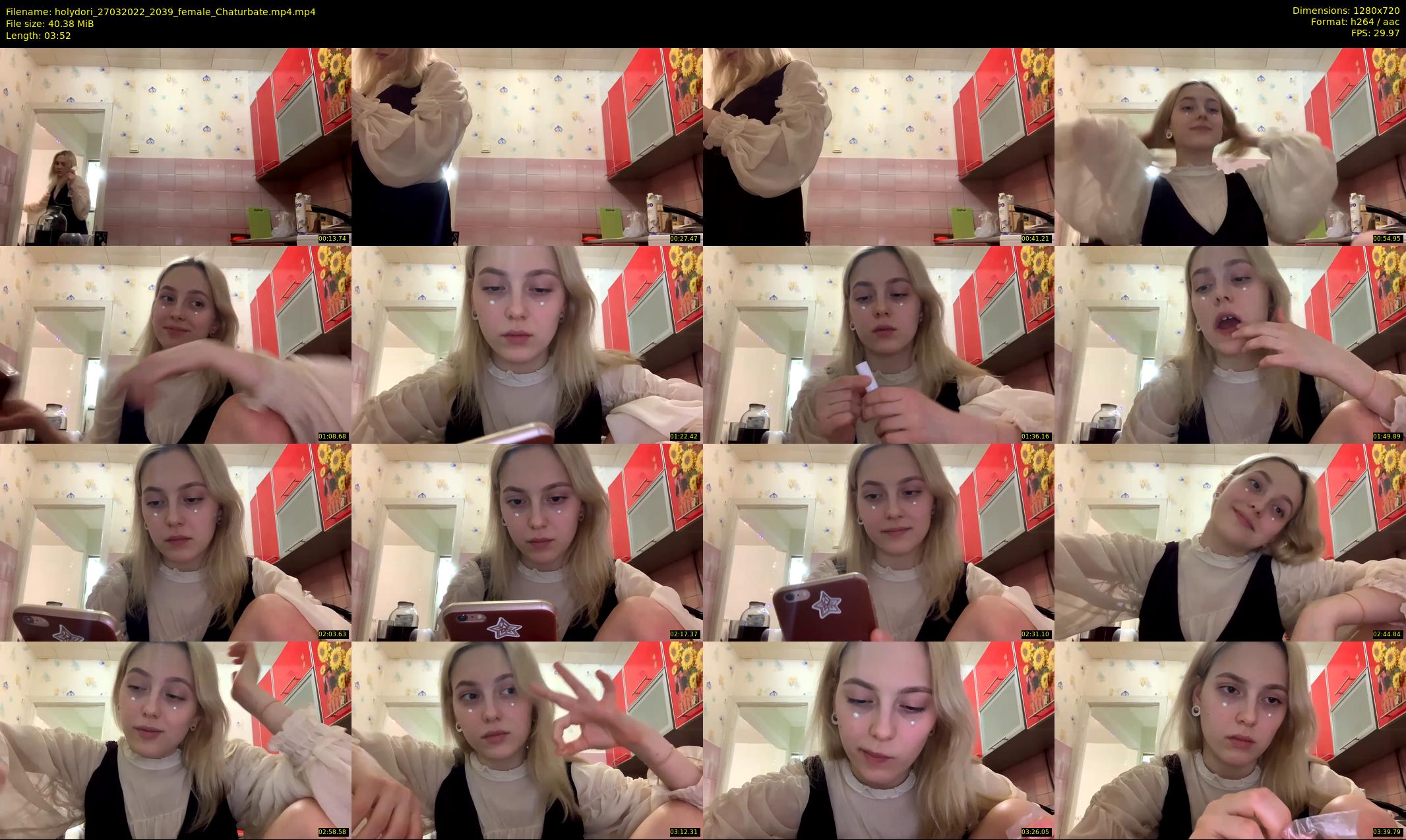 holydori — 4 minute Chaturbate female cam show recording, 720p, Mar 27, 2022