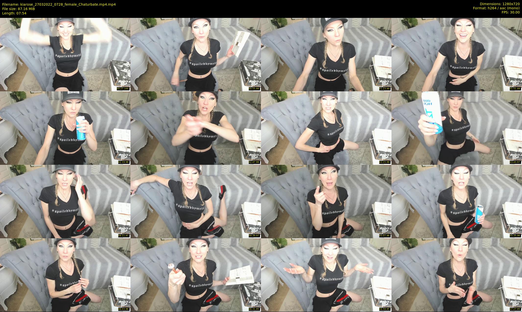kiarose — 8 minute Chaturbate female cam show recording, 720p, Mar 27, 2022