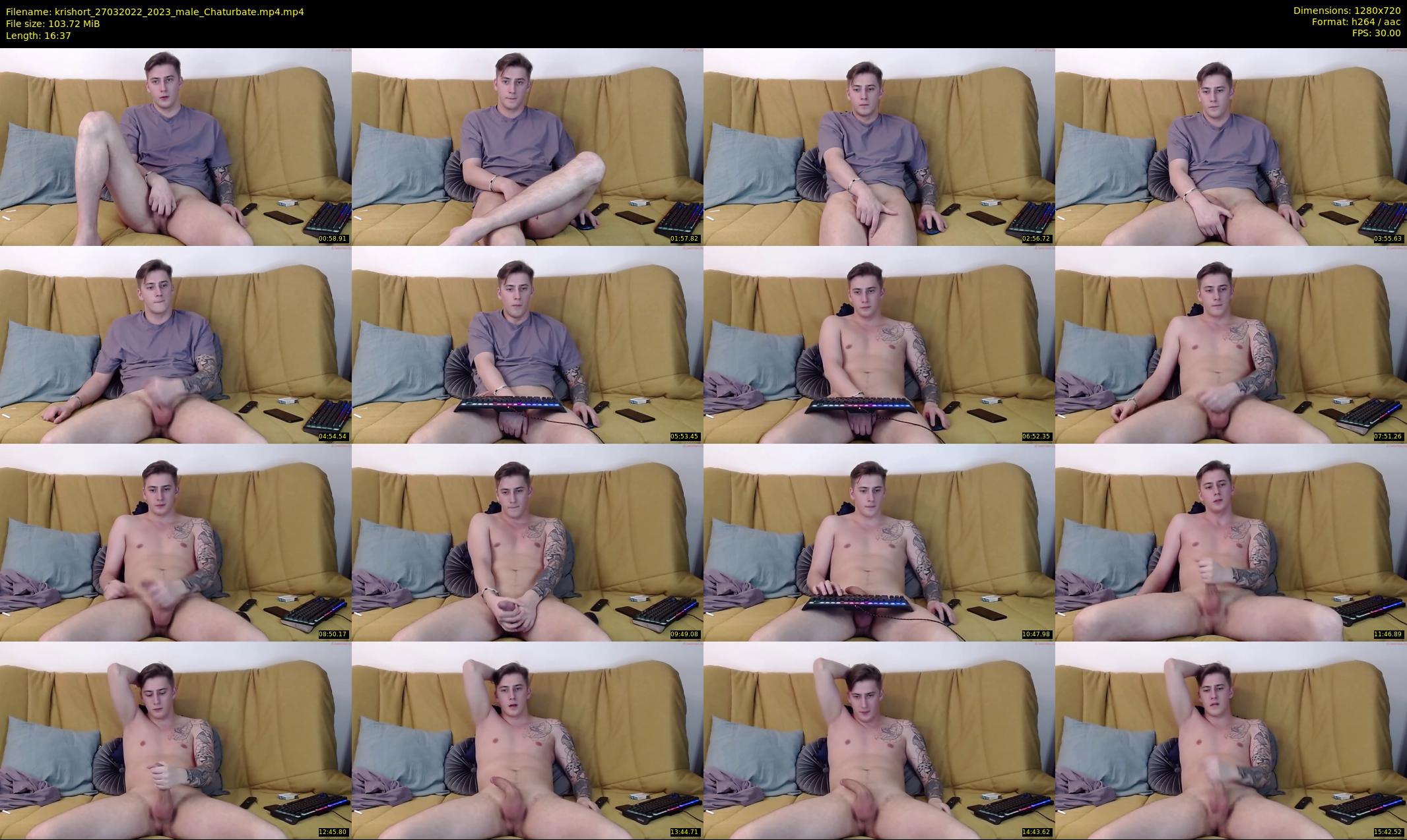 krishort — 17 minute Chaturbate male cam show recording, 720p, Mar 27, 2022