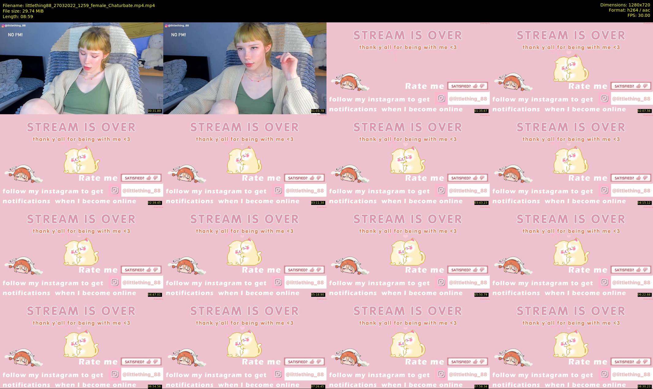 littlething88 — 9 minute Chaturbate female cam show recording, 720p, Mar 27, 2022