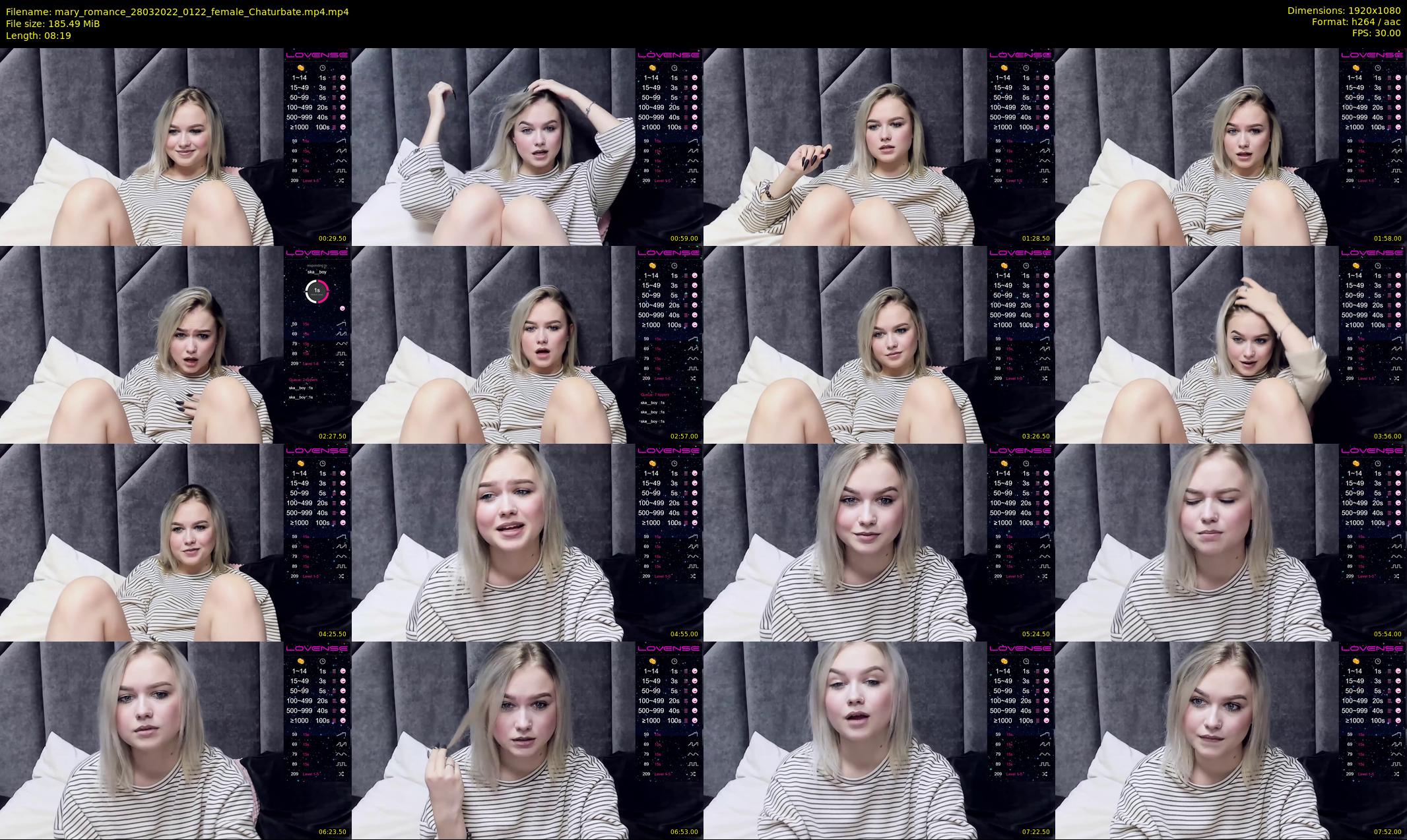 mary_romance — 9 minute Chaturbate female cam show recording, 1080p, Mar 28, 2022