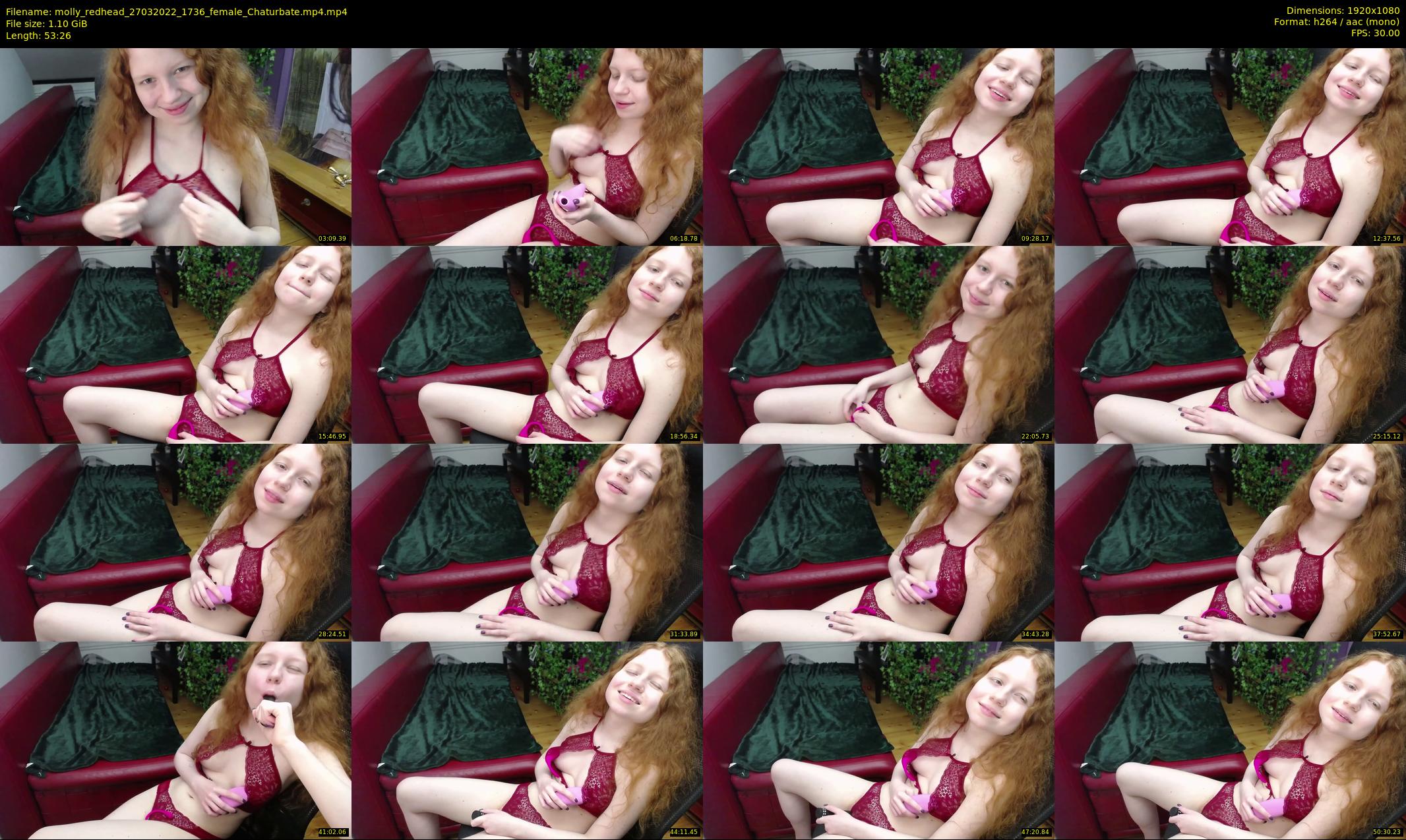 molly_redhead — 54 minute Chaturbate female cam show recording, 1080p, Mar 27, 2022
