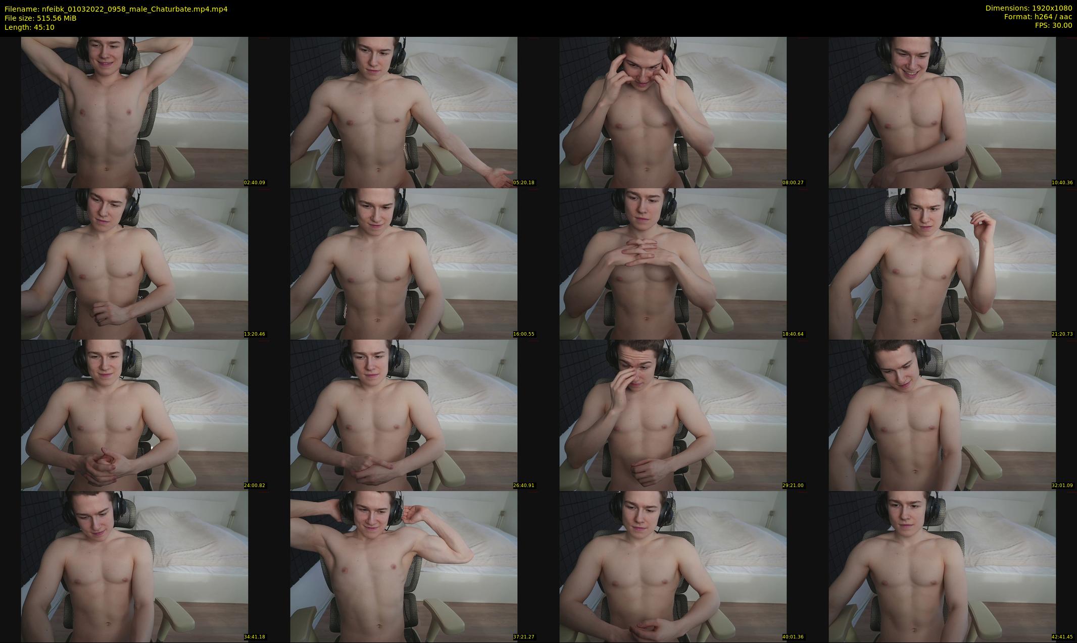 nfeibk — 46 minute Chaturbate male cam show recording, 1080p, Mar 1, 2022
