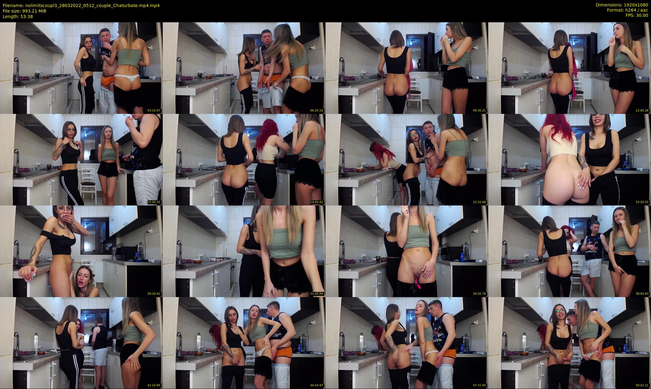 nolimitscoupl3 — 54 minute Chaturbate couple cam show recording, 1080p, Mar 28, 2022