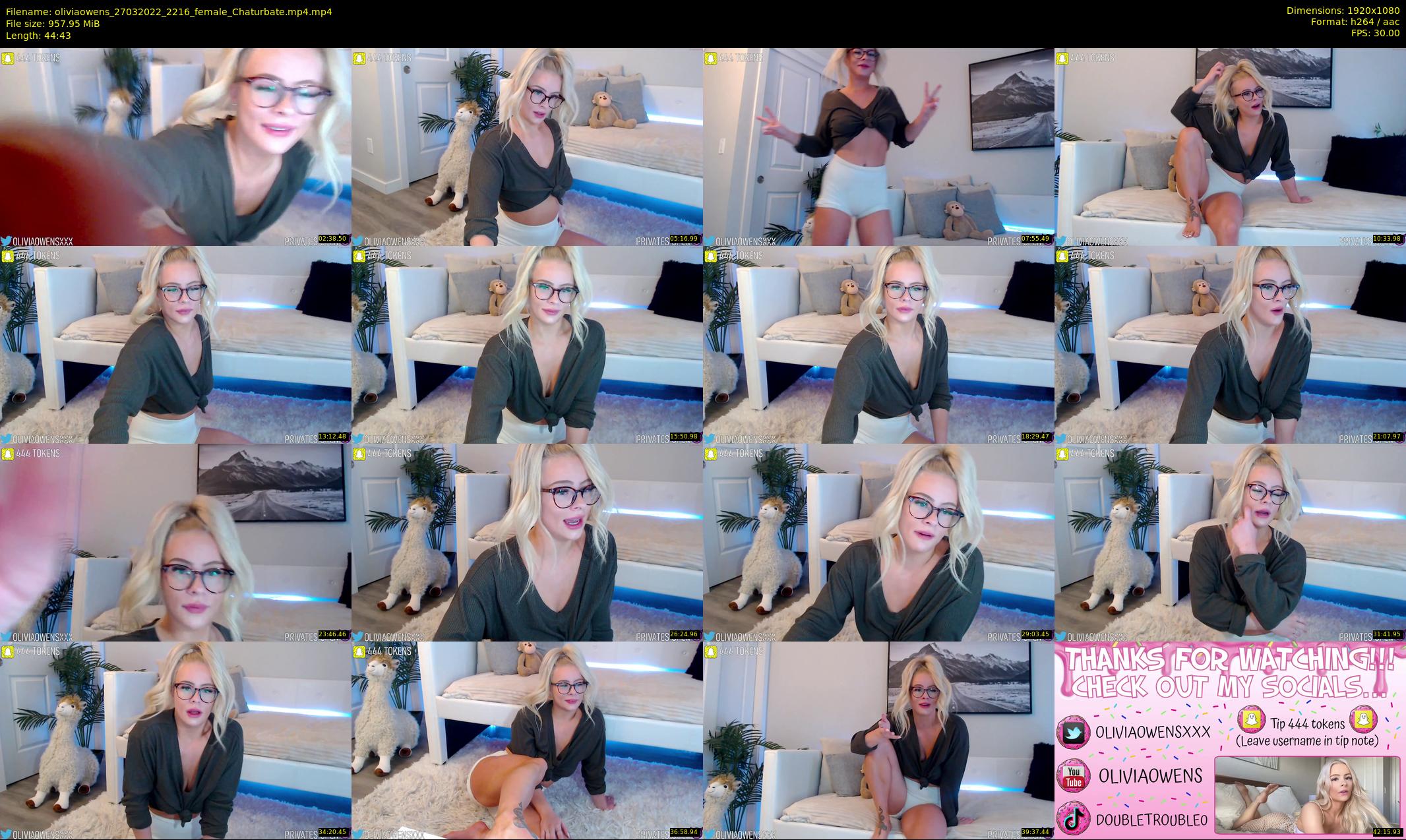 oliviaowens — 45 minute Chaturbate female cam show recording, 1080p, Mar 27, 2022
