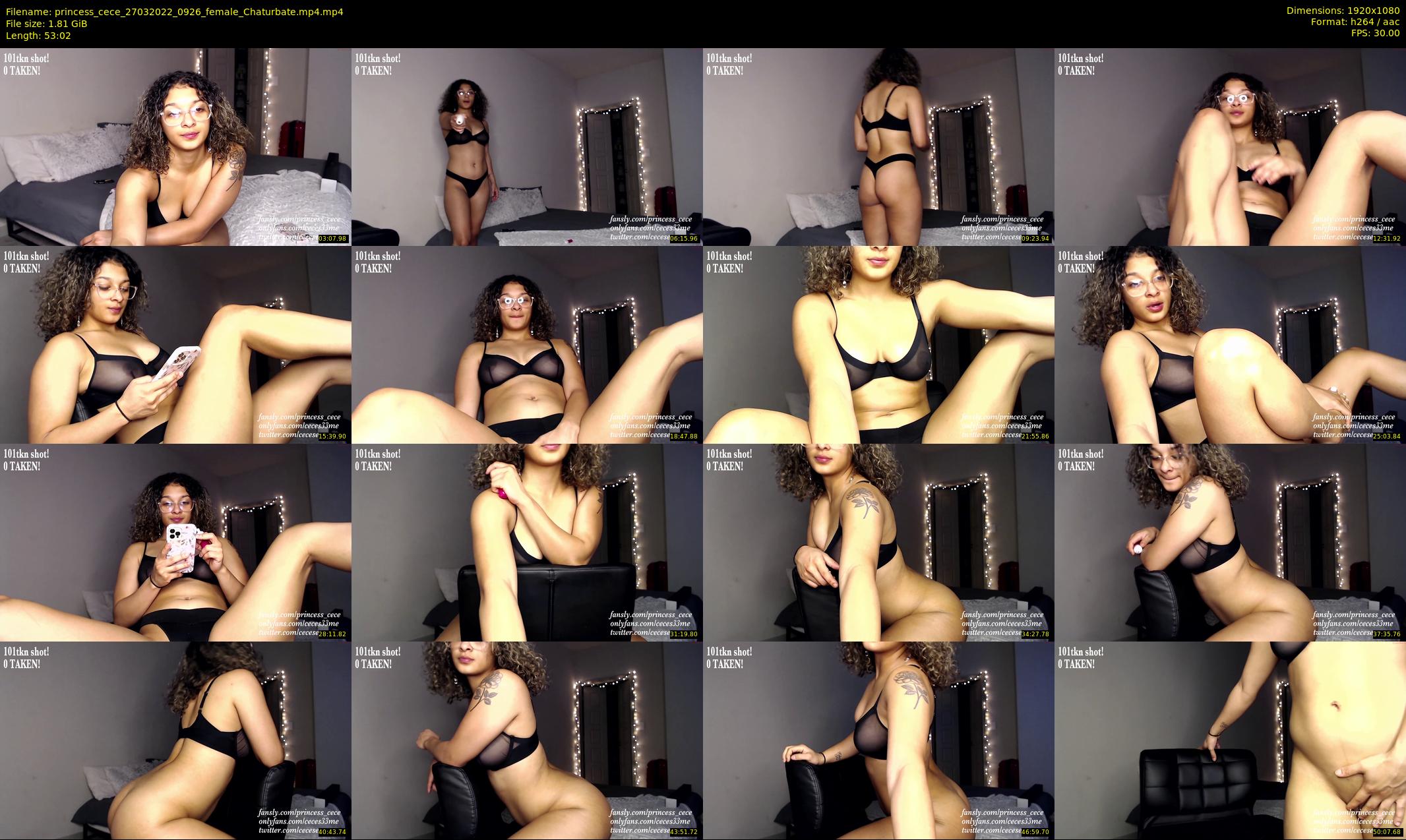 princess_cece — 54 minute Chaturbate female cam show recording, 1080p, Mar 27, 2022