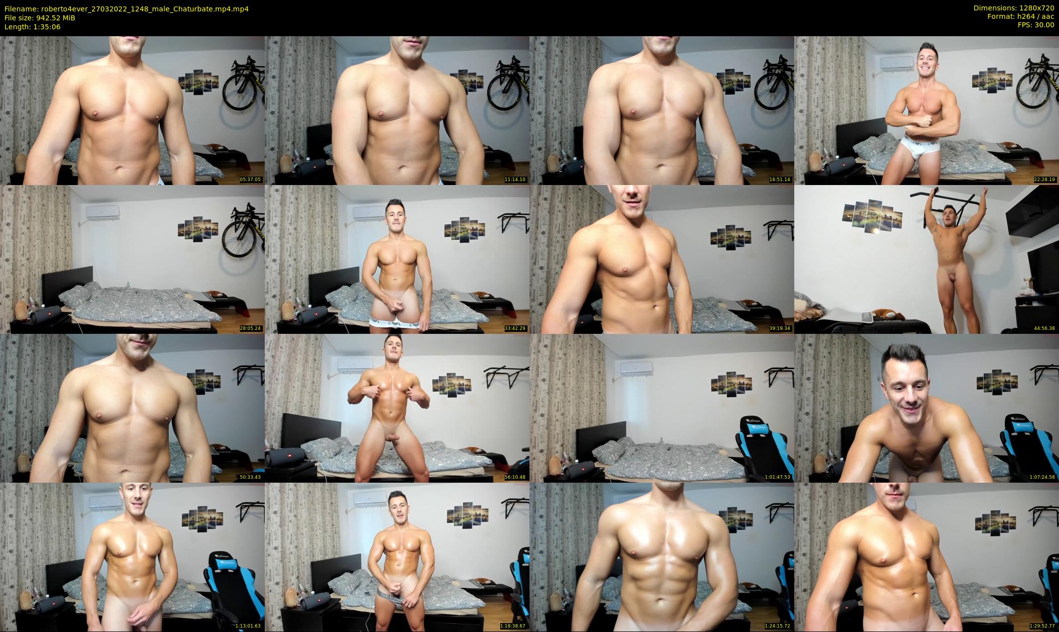 roberto4ever — 96 minute Chaturbate male cam show recording, 720p, Mar 27, 2022