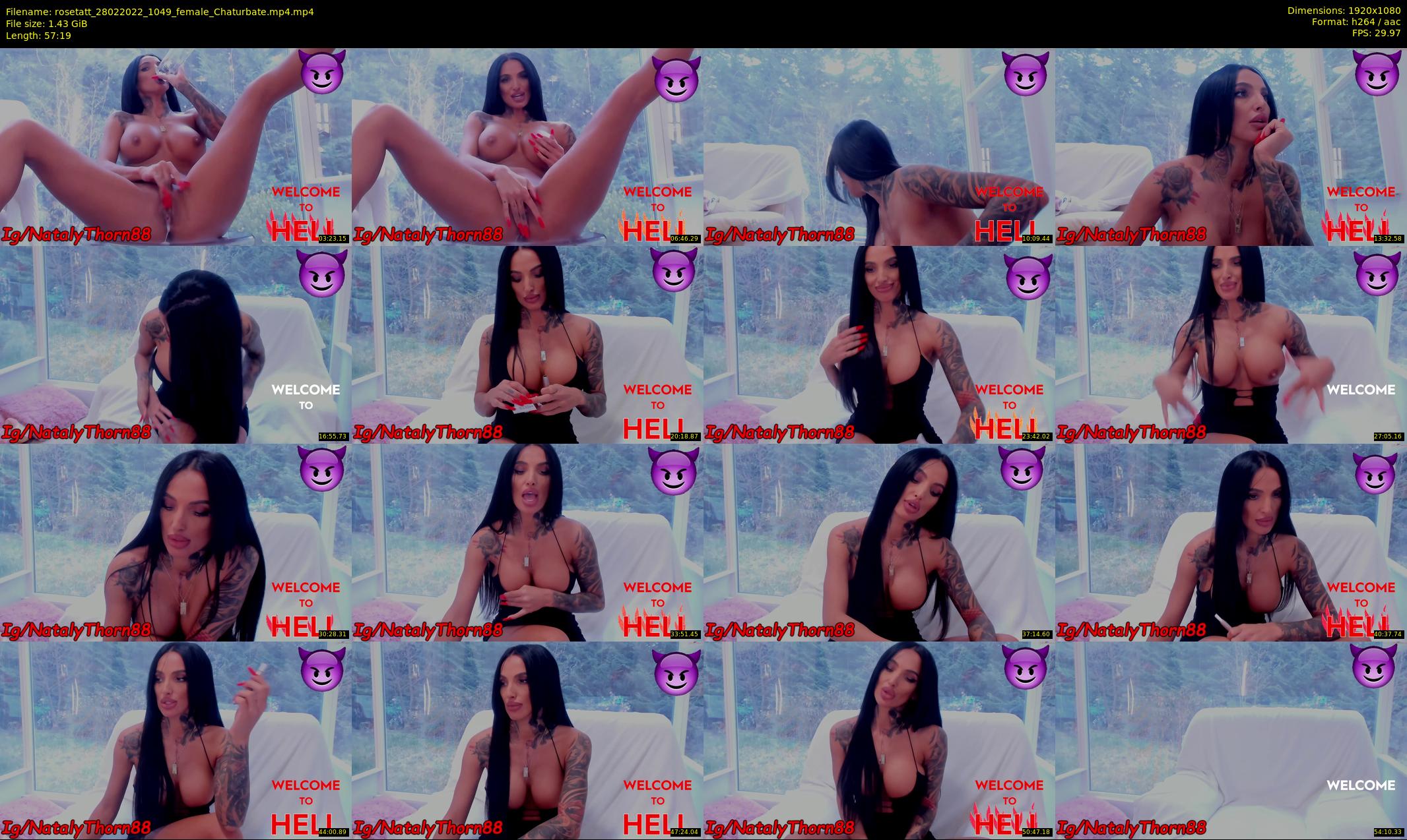 rosetatt — 58 minute Chaturbate female cam show recording, 1080p, Feb 28, 2022