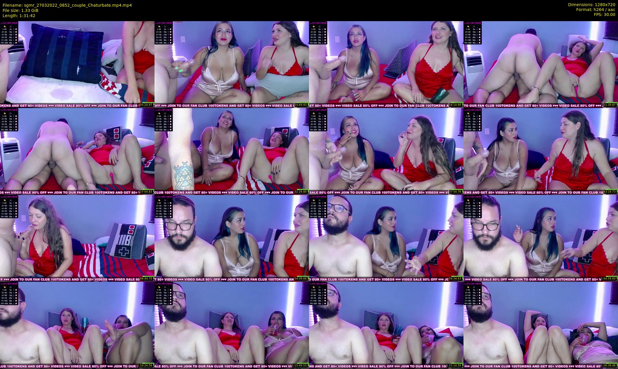 sgmr — 92 minute Chaturbate couple cam show recording, 720p, Mar 27, 2022
