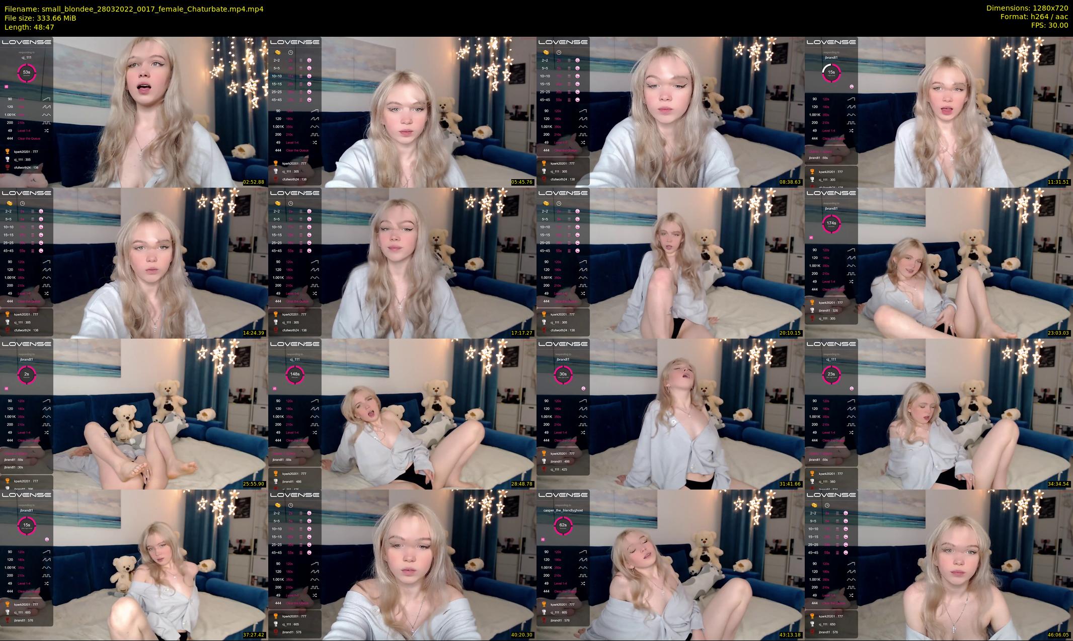 small_blondee — 49 minute Chaturbate female cam show recording, 720p, Mar 28, 2022