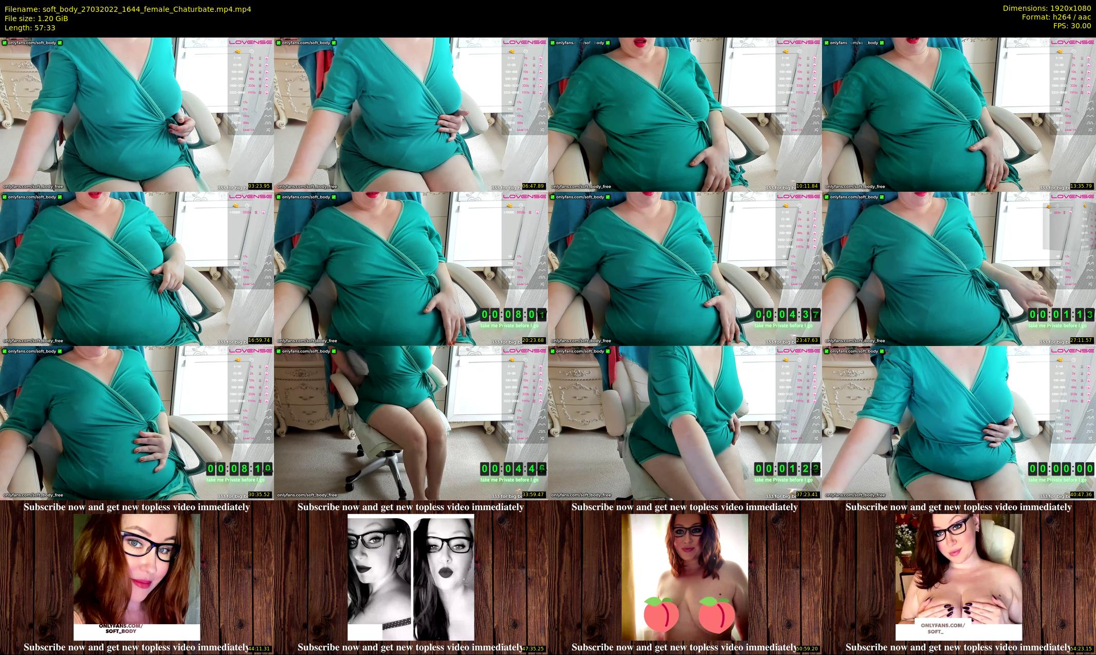 soft_body — 58 minute Chaturbate female cam show recording, 1080p, Mar 27, 2022