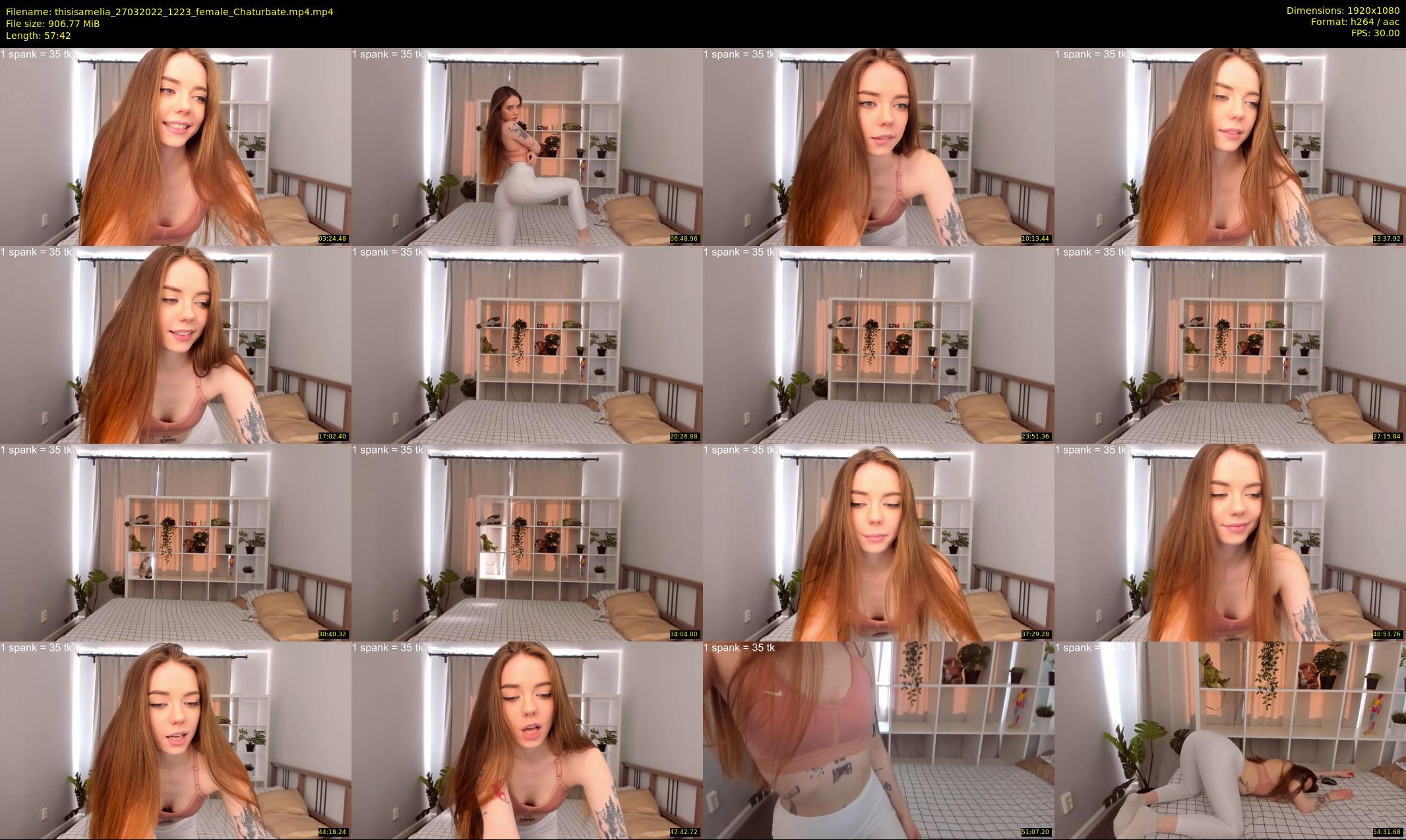 thisisamelia — 58 minute Chaturbate female cam show recording, 1080p, Mar 27, 2022