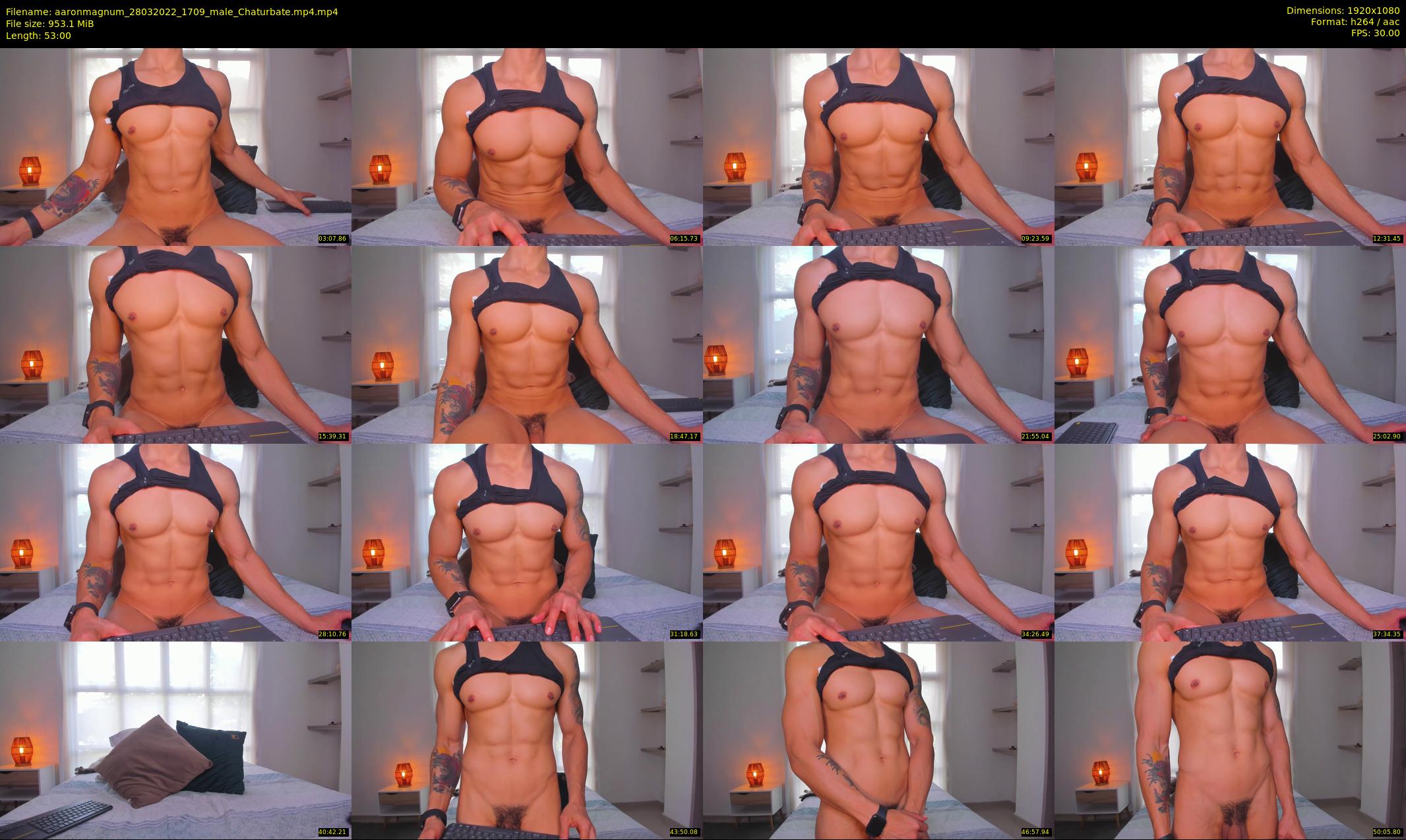 aaronmagnum — 53 minute Chaturbate male cam show recording, 1080p, Mar 28, 2022