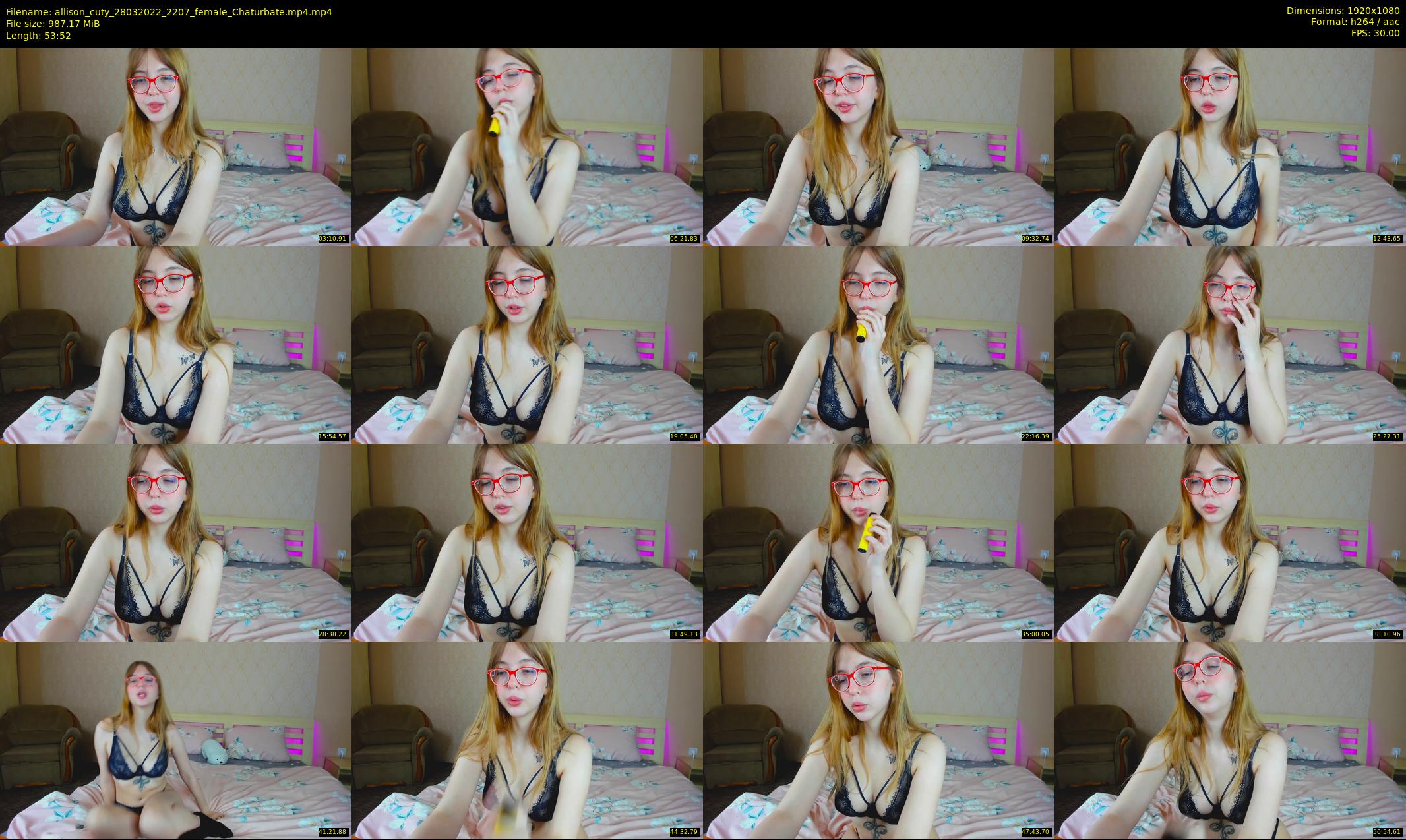 allison_cuty — 54 minute Chaturbate female cam show recording, 1080p, Mar 28, 2022