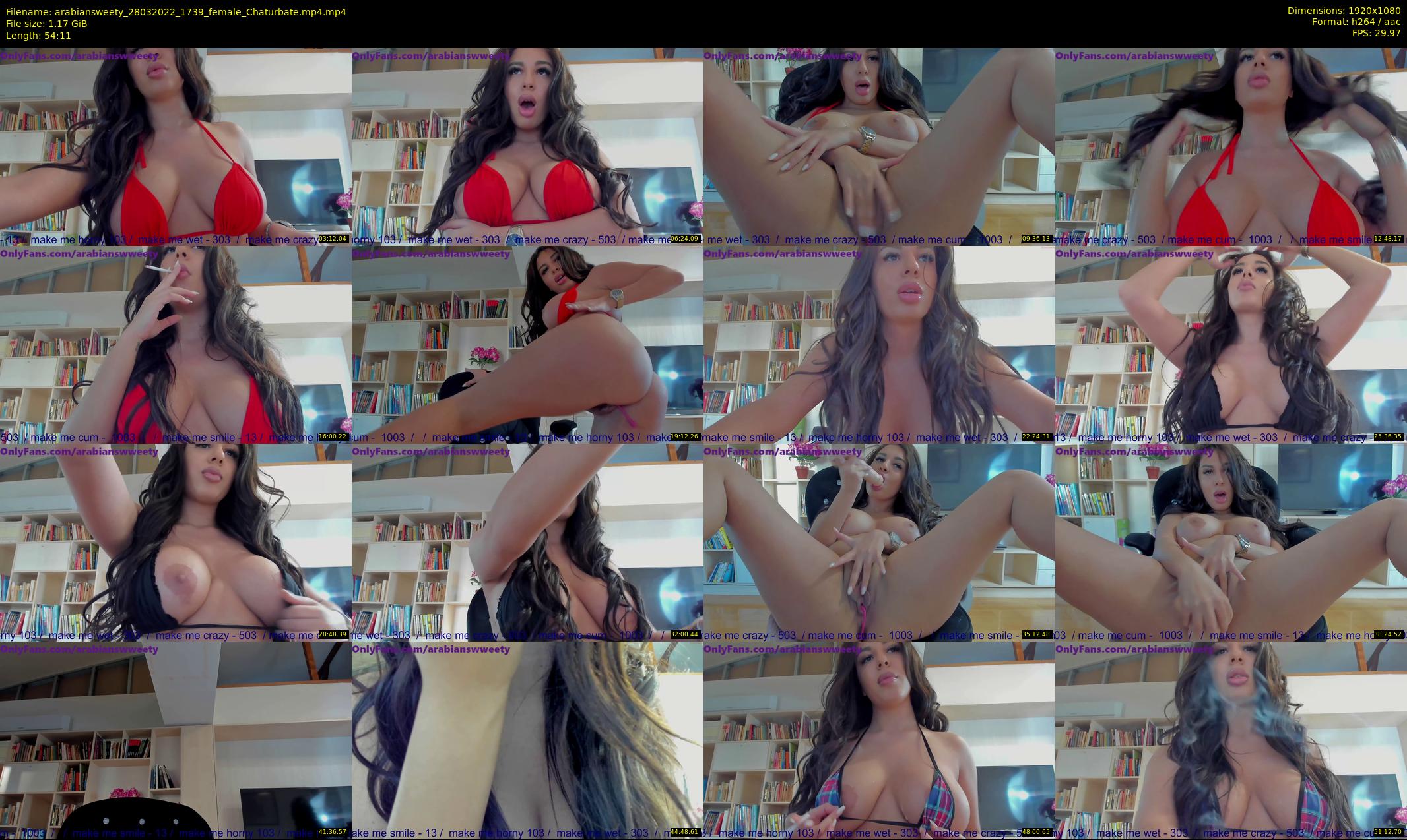 arabiansweety — 55 minute Chaturbate female cam show recording, 1080p, Mar 28, 2022