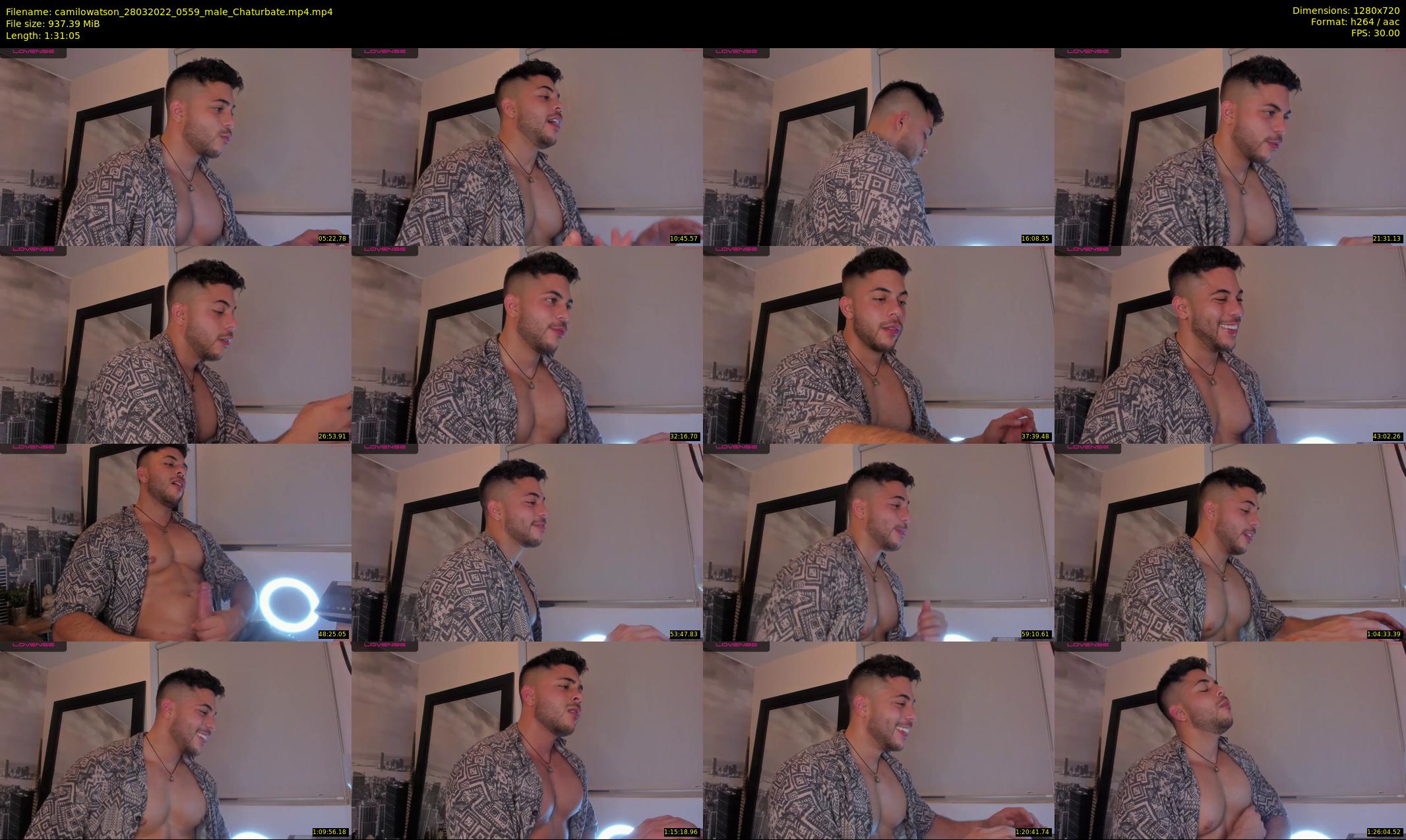camilowatson — 92 minute Chaturbate male cam show recording, 720p, Mar 28, 2022