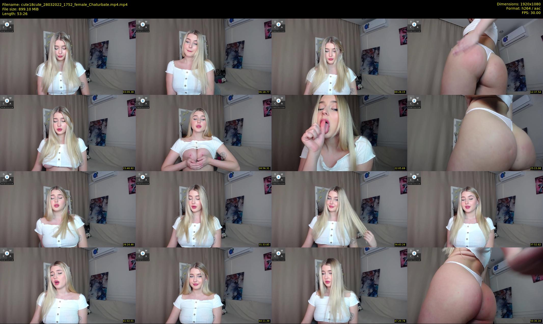 cute18cute — 54 minute Chaturbate female cam show recording, 1080p, Mar 28, 2022