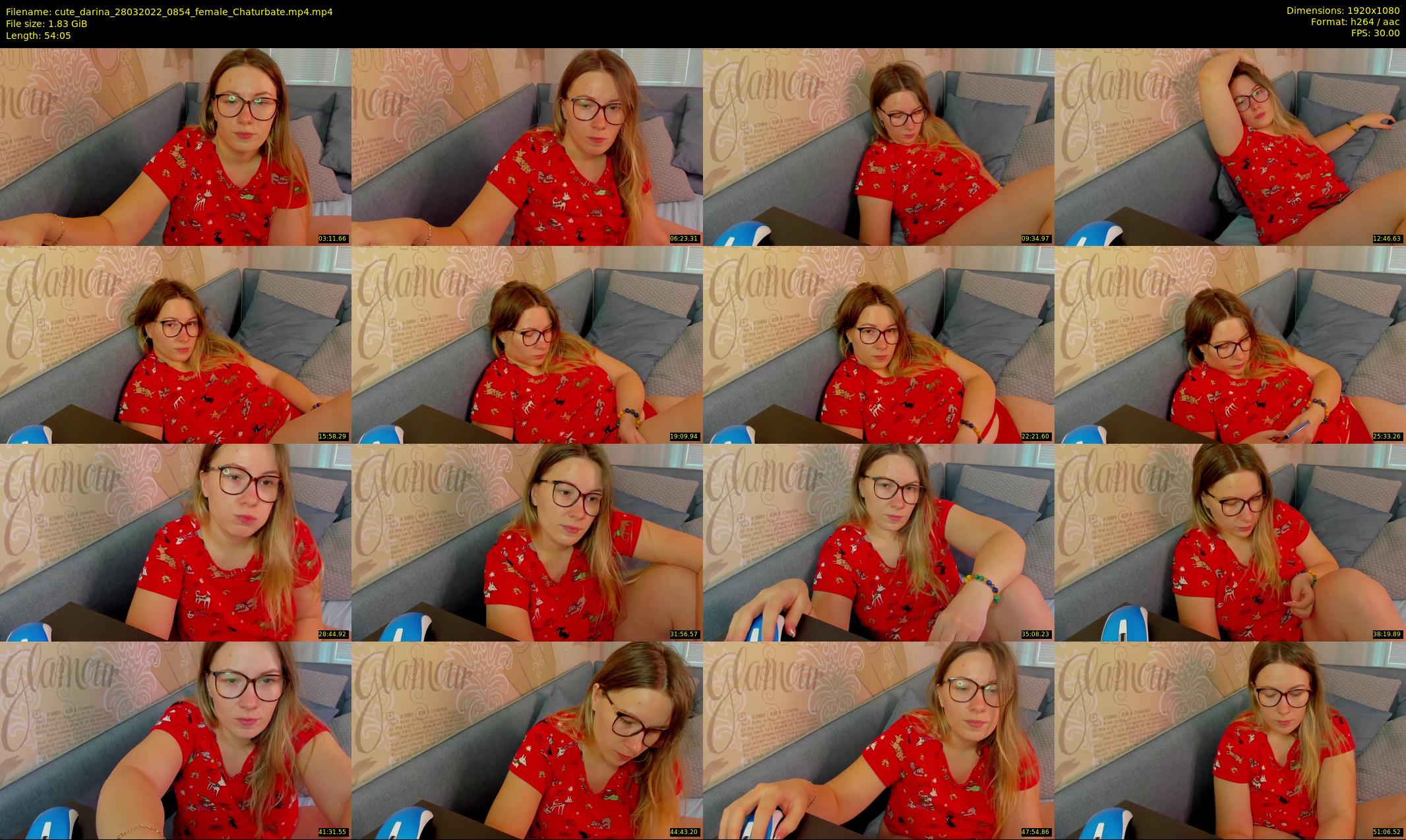 cute_darina — 55 minute Chaturbate female cam show recording, 1080p, Mar 28, 2022