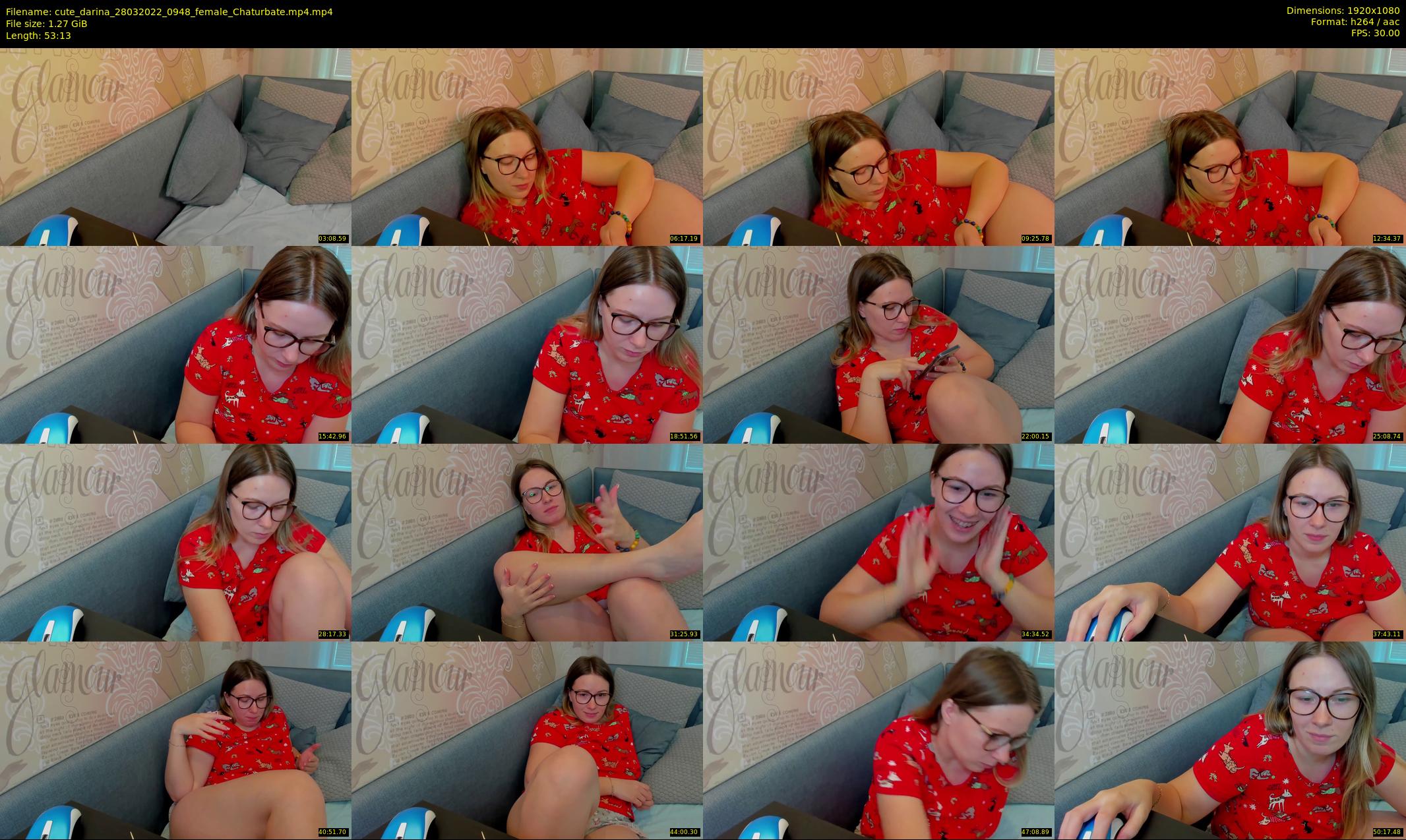 cute_darina — 54 minute Chaturbate female cam show recording, 1080p, Mar 28, 2022