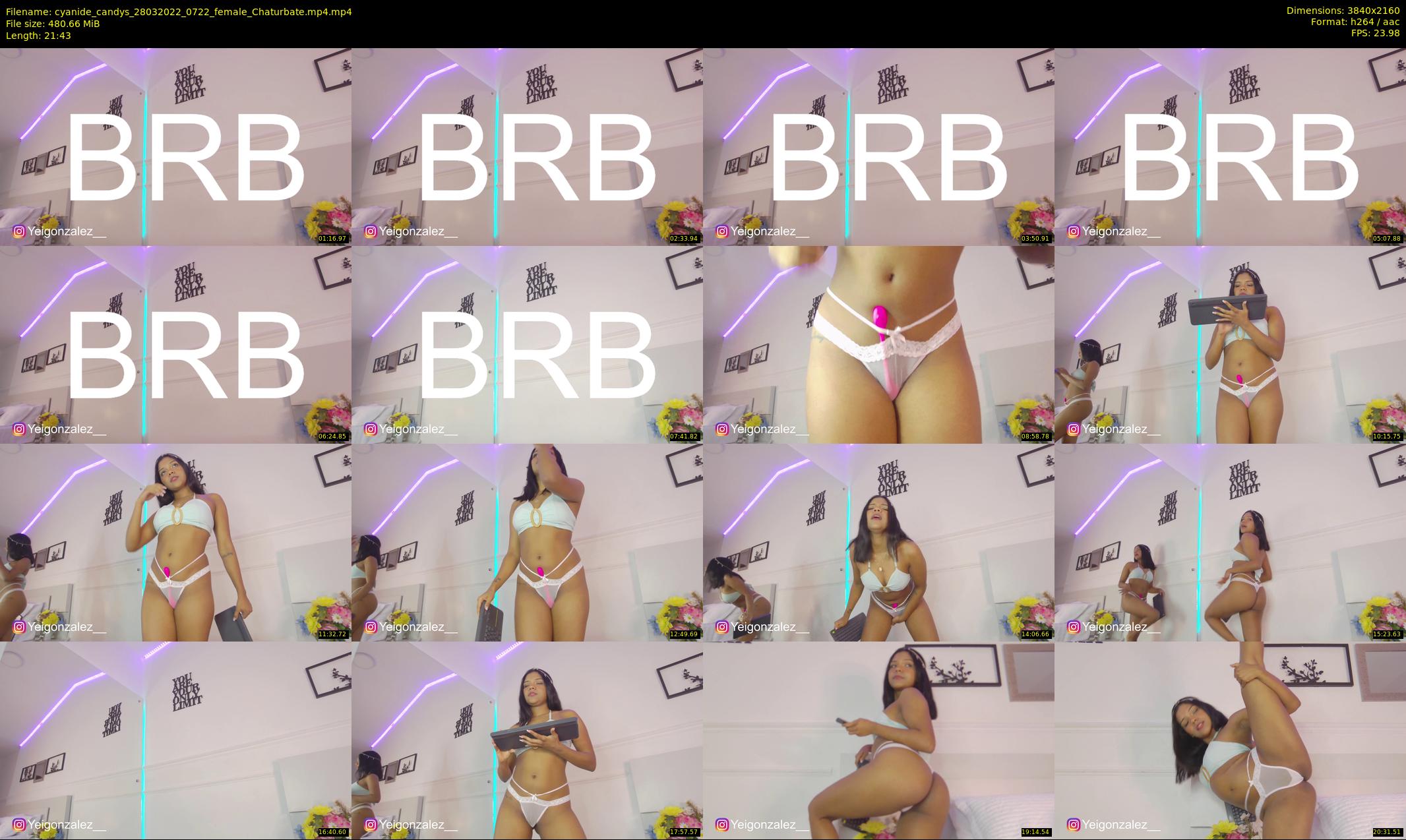 cyanide_candys — 22 minute Chaturbate female cam show recording, 4K, Mar 28, 2022