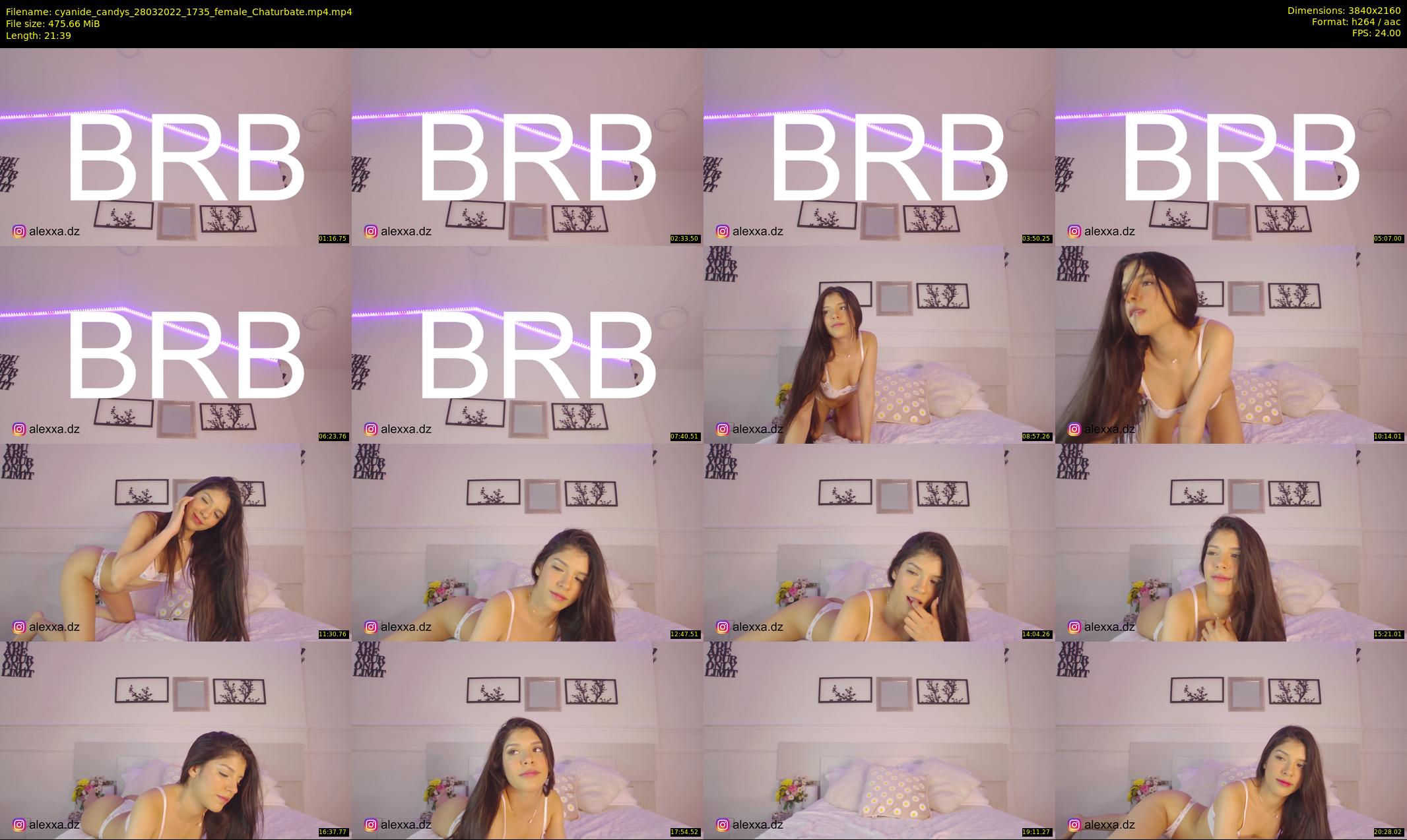 cyanide_candys — 22 minute Chaturbate female cam show recording, 4K, Mar 28, 2022