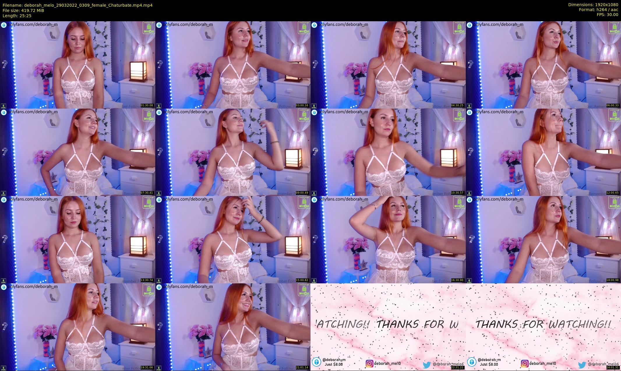 deborah_melo — 26 minute Chaturbate female cam show recording, 1080p, Mar 29, 2022