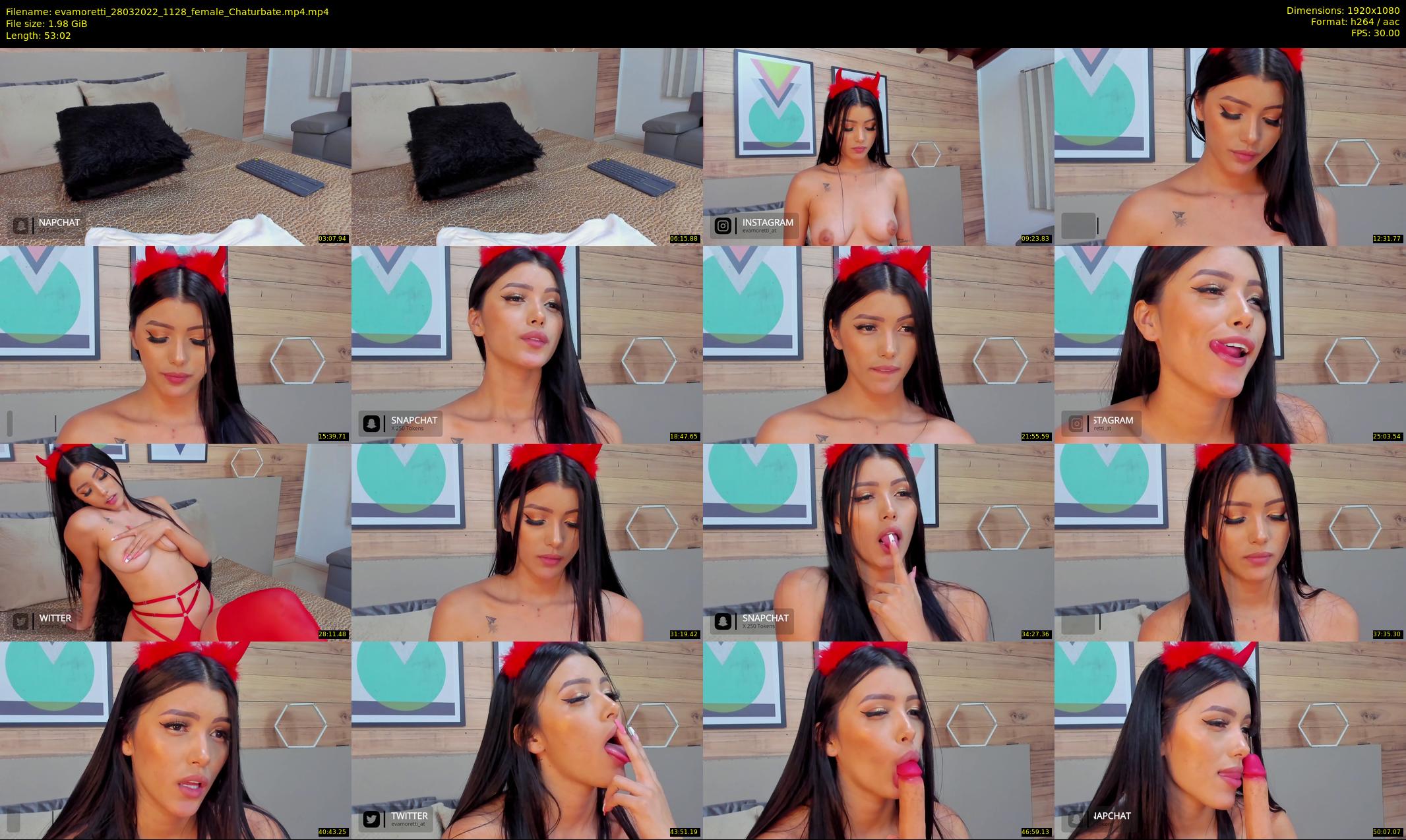 evamoretti — 54 minute Chaturbate female cam show recording, 1080p, Mar 28, 2022