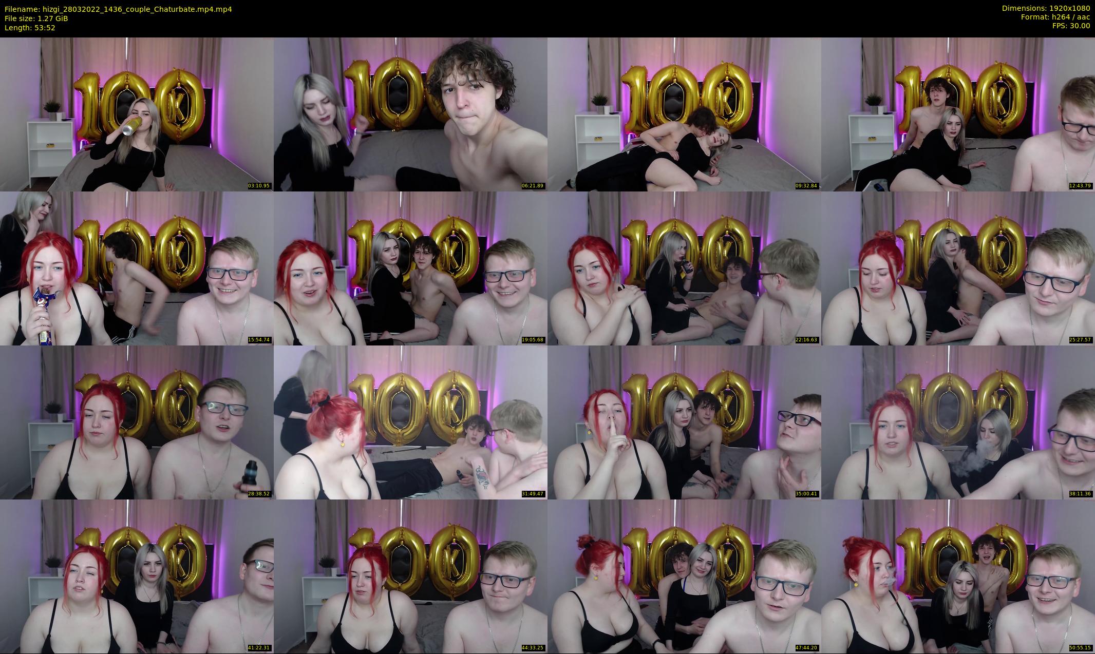 hizgi — 54 minute Chaturbate couple cam show recording, 1080p, Mar 28, 2022