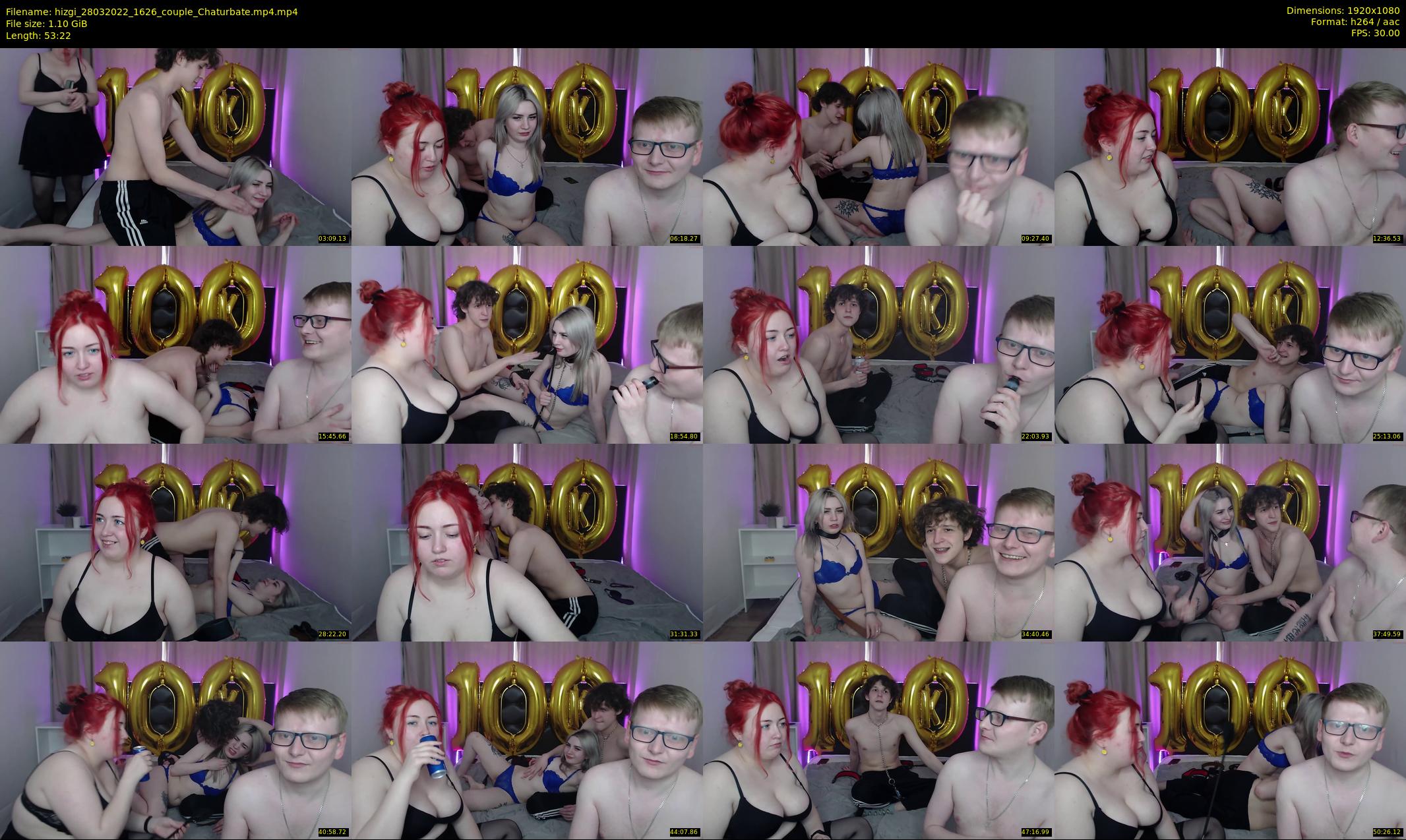 hizgi — 54 minute Chaturbate couple cam show recording, 1080p, Mar 28, 2022