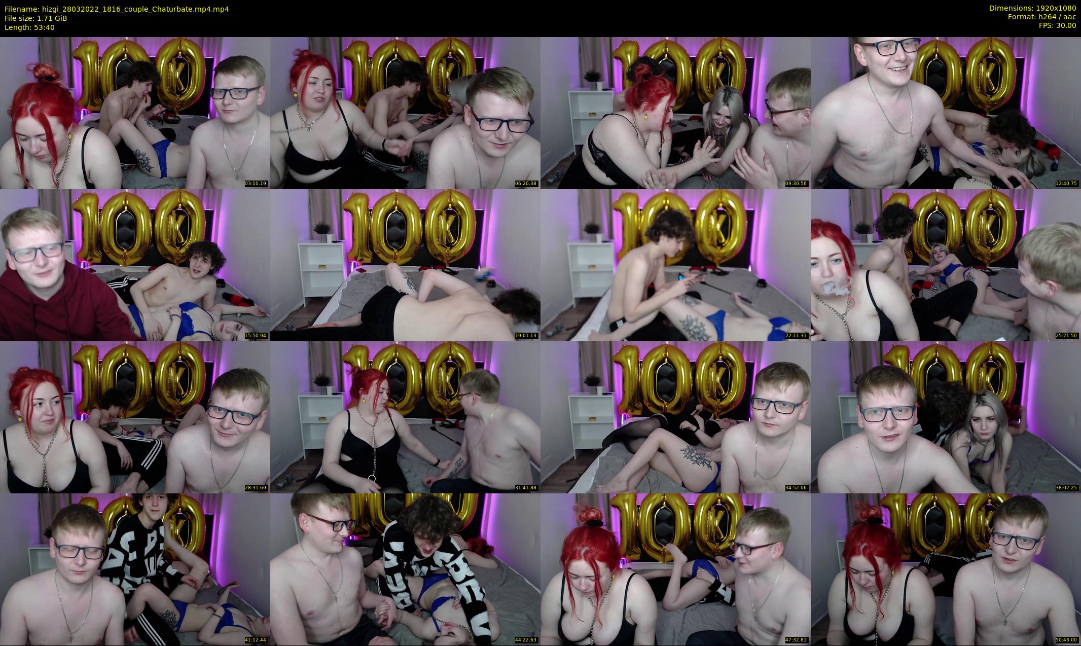 hizgi — 54 minute Chaturbate couple cam show recording, 1080p, Mar 28, 2022