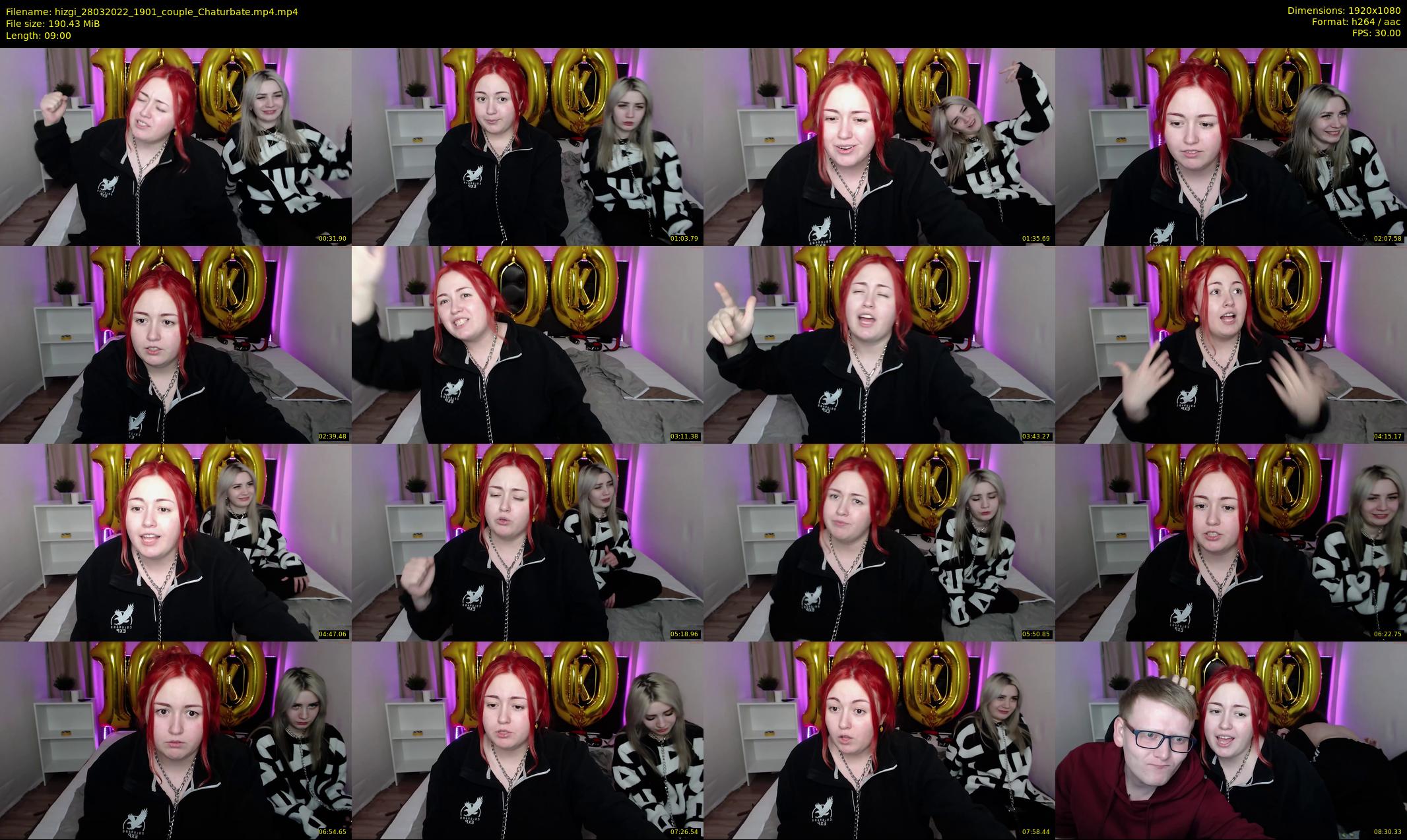 hizgi — 9 minute Chaturbate couple cam show recording, 1080p, Mar 28, 2022