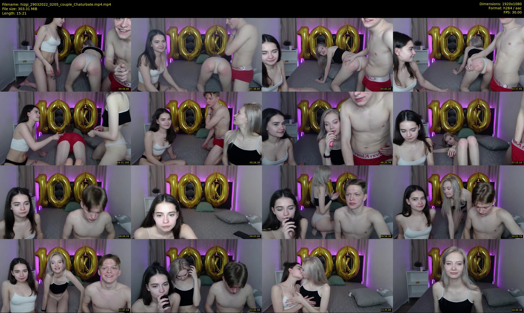 hizgi — 16 minute Chaturbate couple cam show recording, 1080p, Mar 29, 2022
