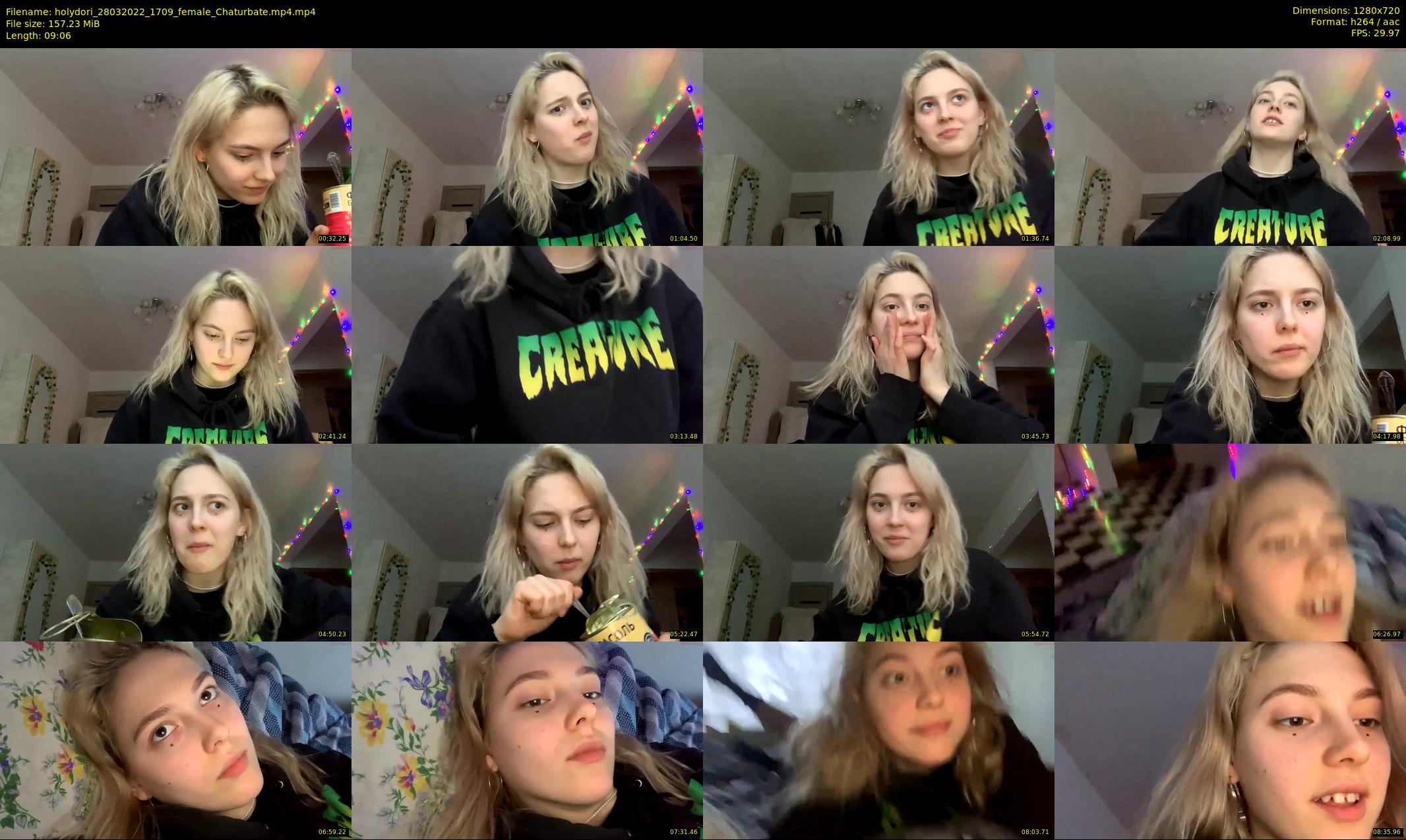 holydori — 10 minute Chaturbate female cam show recording, 720p, Mar 28, 2022