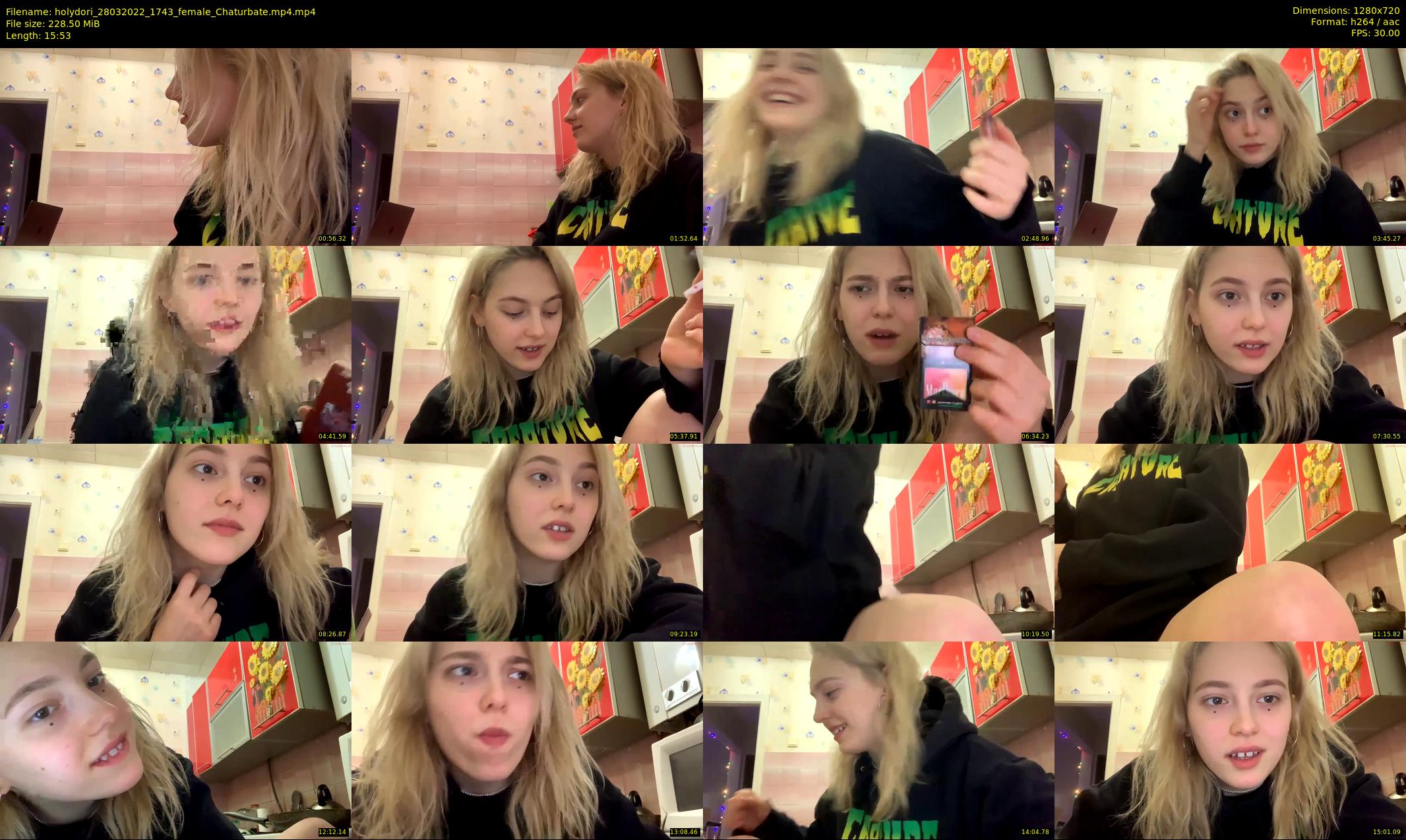 holydori — 16 minute Chaturbate female cam show recording, 720p, Mar 28, 2022